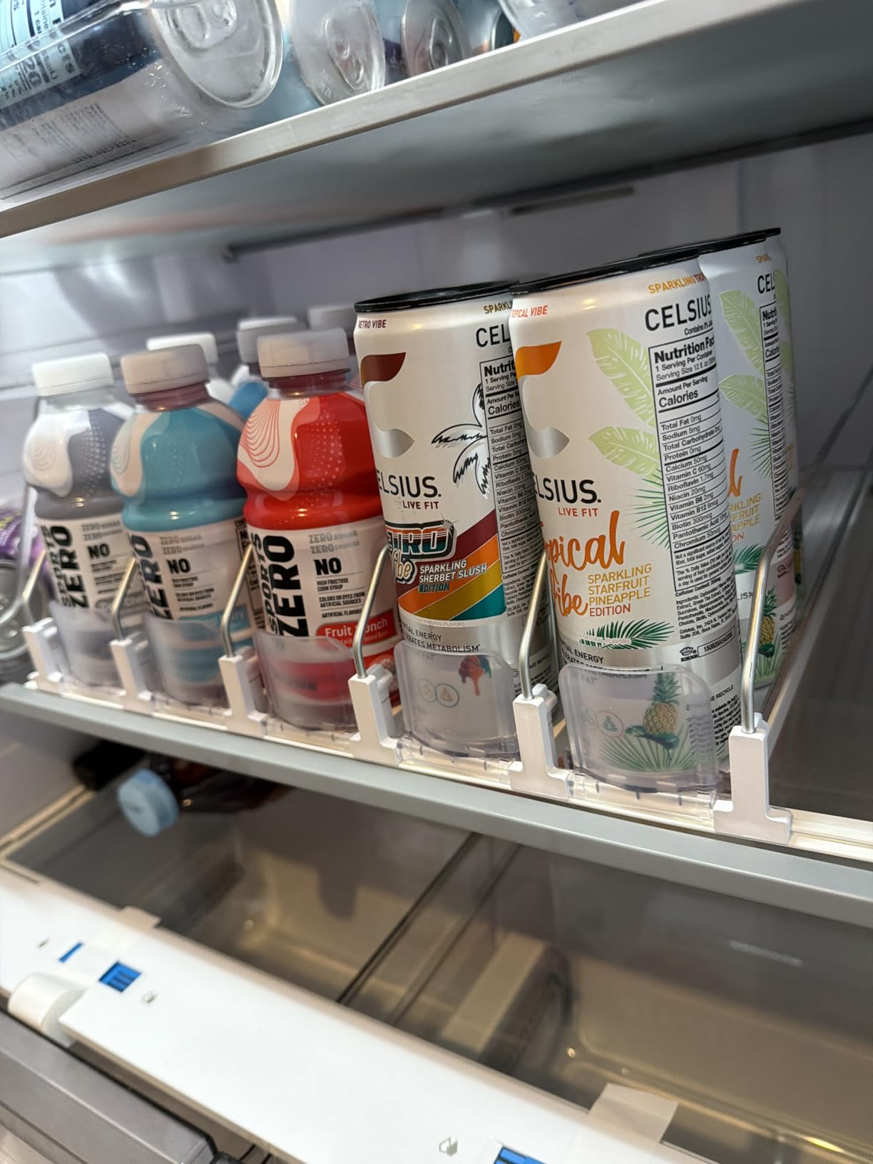Drink Organizer for Fridge, Soda Can Dispenser for Refrigerator, Automatic Drink Dispenser for Fridge Holds up to 25 Cans, 5 Row customer photo 1
