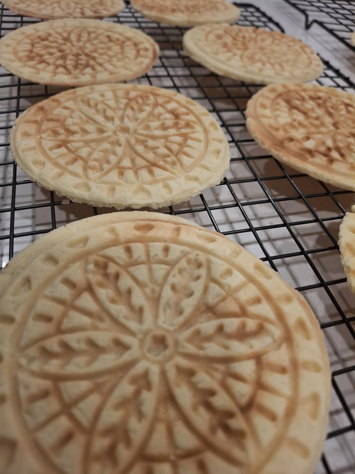 Mini Pizzelle Maker Machine with a 3