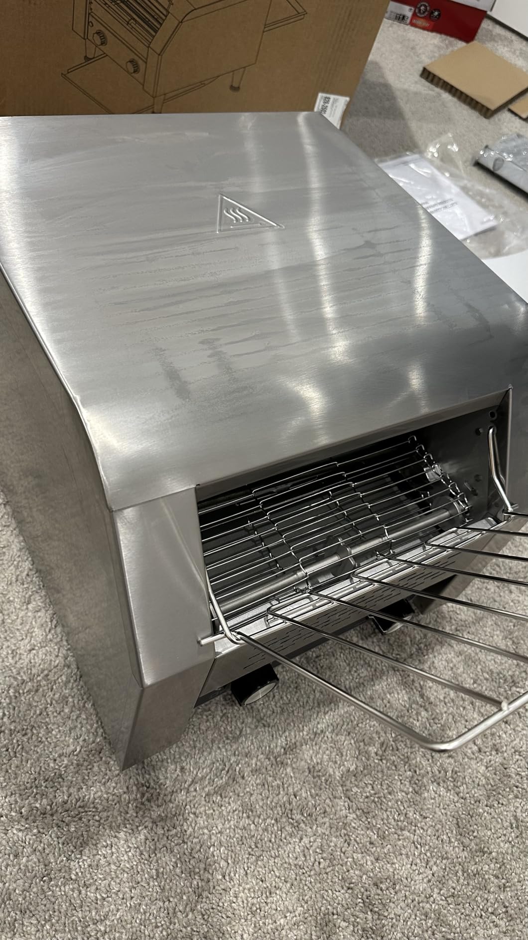 Commercial Toaster 300 Slices/Hour 1900W Heavy Duty Industrial Conveyor Toaster Stainless Steel Electric Oven with Dual Heating Tube 7-speed Adjustments for Bagel Croissant Restaurant Bakery Cafe customer photo 2