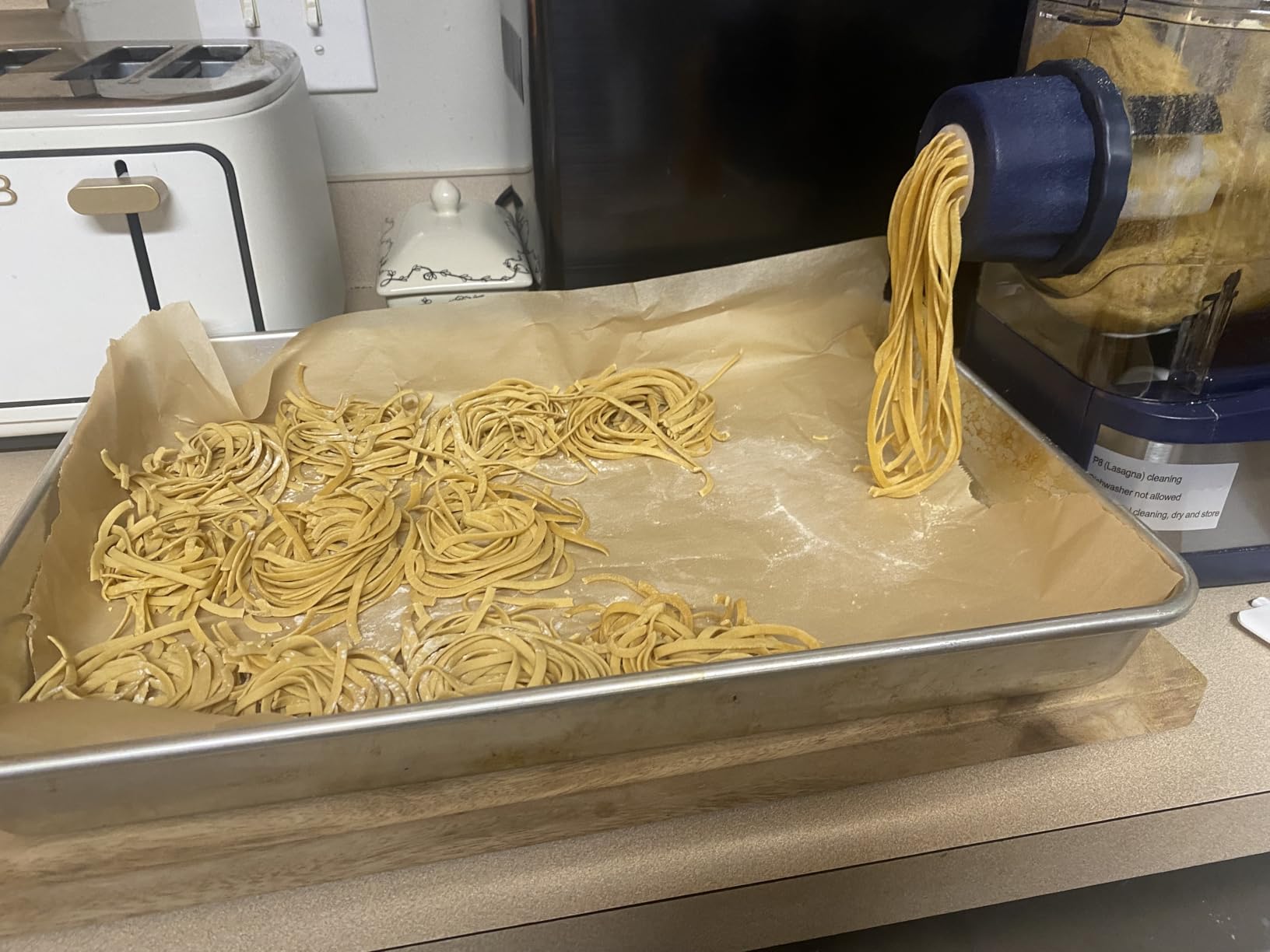 VEVOR Electric Pasta Maker, 150W Automatic Noodle Maker Machine with 8 Pasta Shapes, 4 Intelligent Modes, 500g Flour Capacity customer photo 1