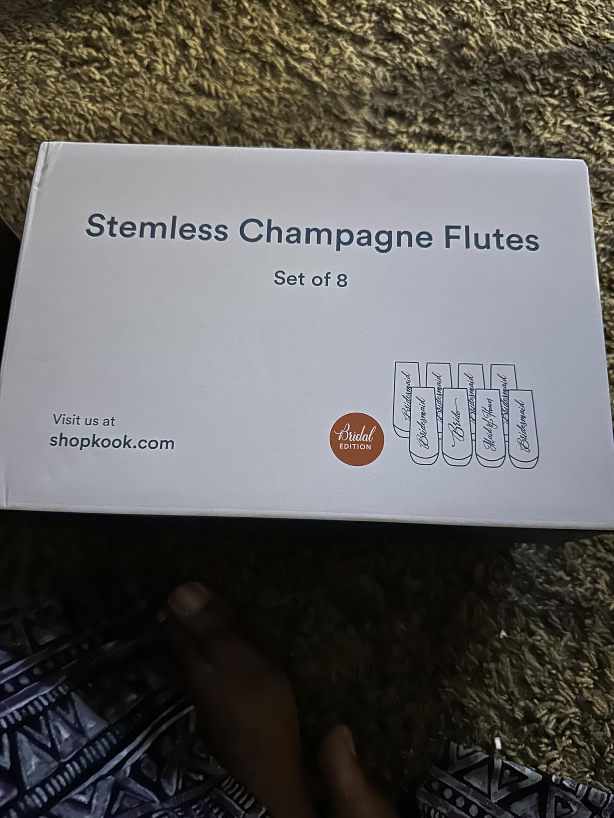 KooK Stemless Glass Champagne Flutes, Cocktail Cups for Rose, 9.4 oz (Classic Set of 4) Prosecco, Mimosa, Great for Weddings and Parties, Dishwasher Safe customer photo 1