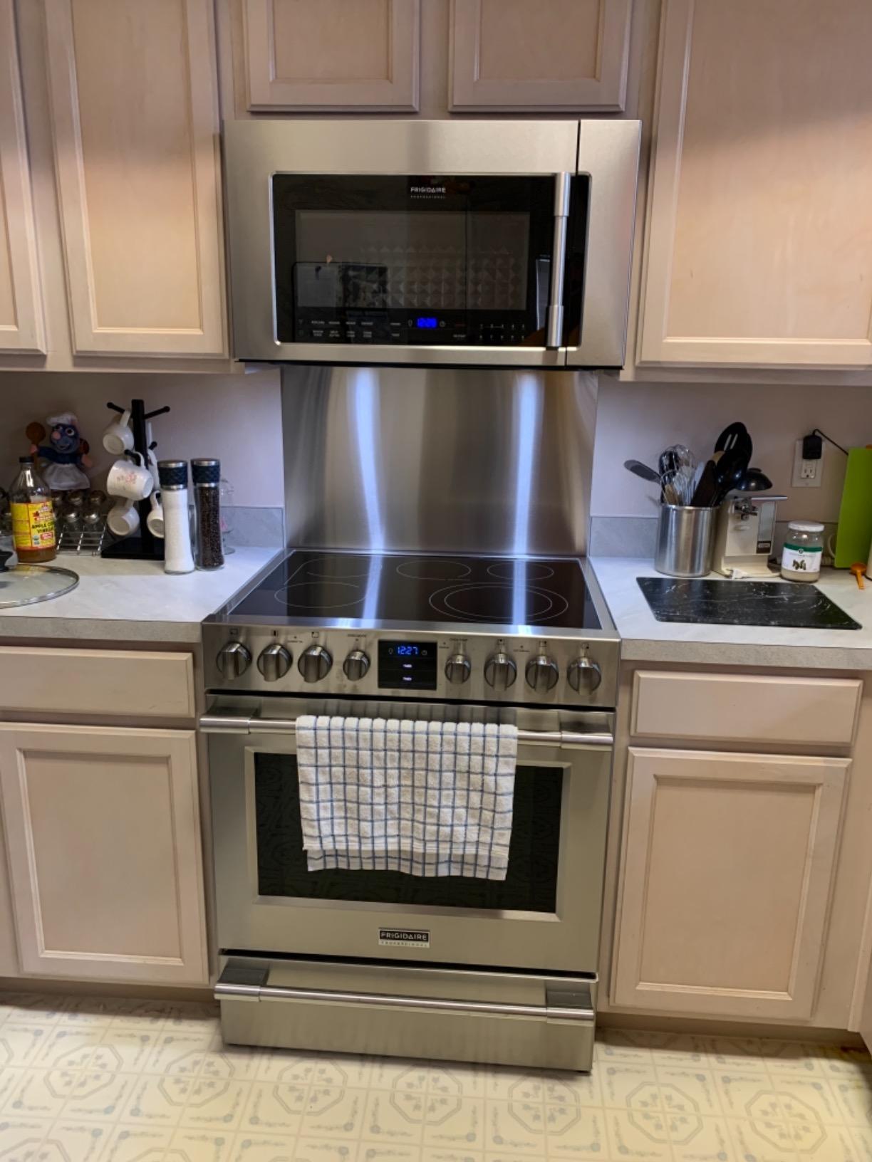 Broan-NuTone, SP300224, Reversible Backsplash Splatter Guard and Cooking Shield, Range Hood Accessories to Keep Kitchen Clean, 30
