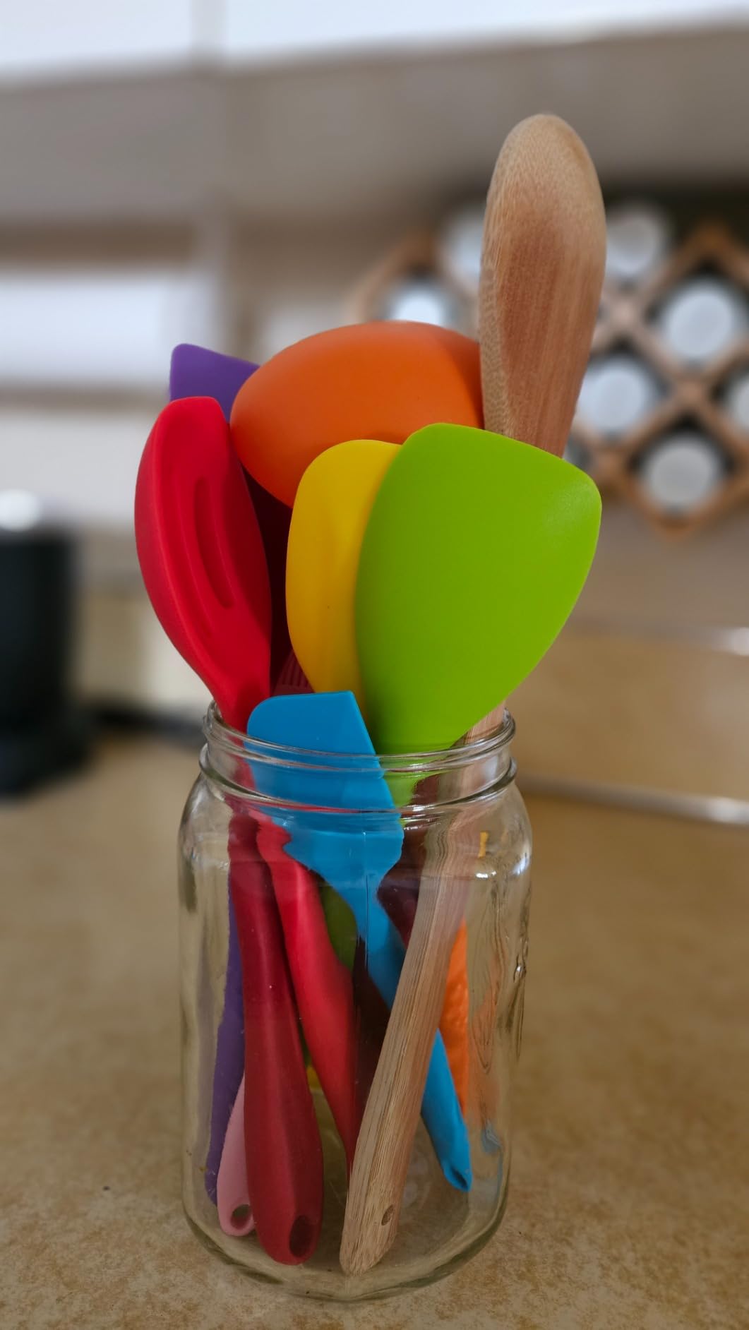 Kitchen Utensil Set - 11 Cooking Utensils - Colorful Silicone Kitchen Utensils - Nonstick Cookware with Spatula Set customer photo 1