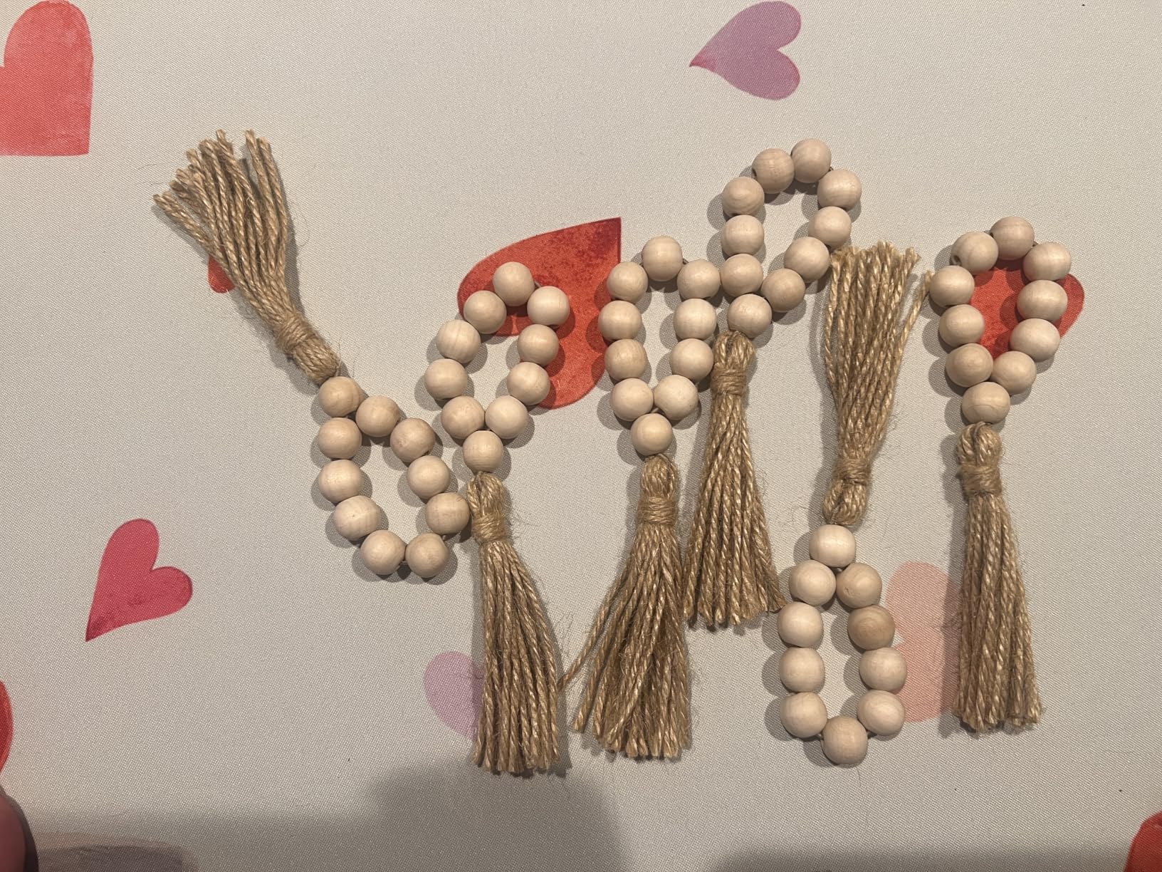 Napkin Rings Set of 6, Wooden Bead Napkin Rings for Table Decor, Easter Farmhouse Napkins Rings for Boho Table Decor, Spring Banquet, Wedding, Holiday Dinner Party, Easter customer photo 2