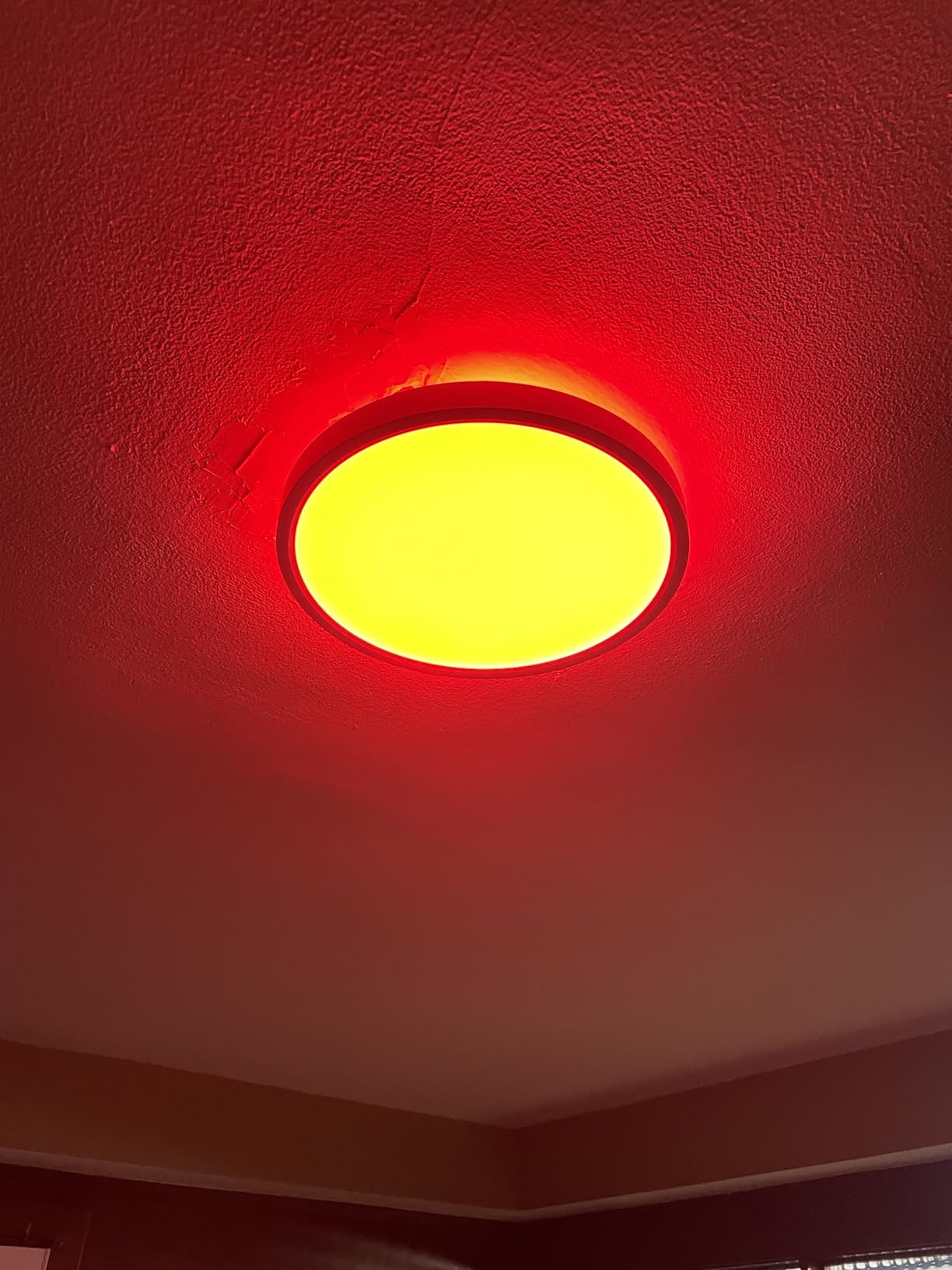 Govee Smart Ceiling Light, RGBIC LED Ceiling Light Fixture, 2400LM Flush Mount Light Fixture, DIY Colors, Works with Alexa, 2200K-6500K Lights for Bedroom, Living Room, 12 Inch, 1 Pack (White) customer photo 1