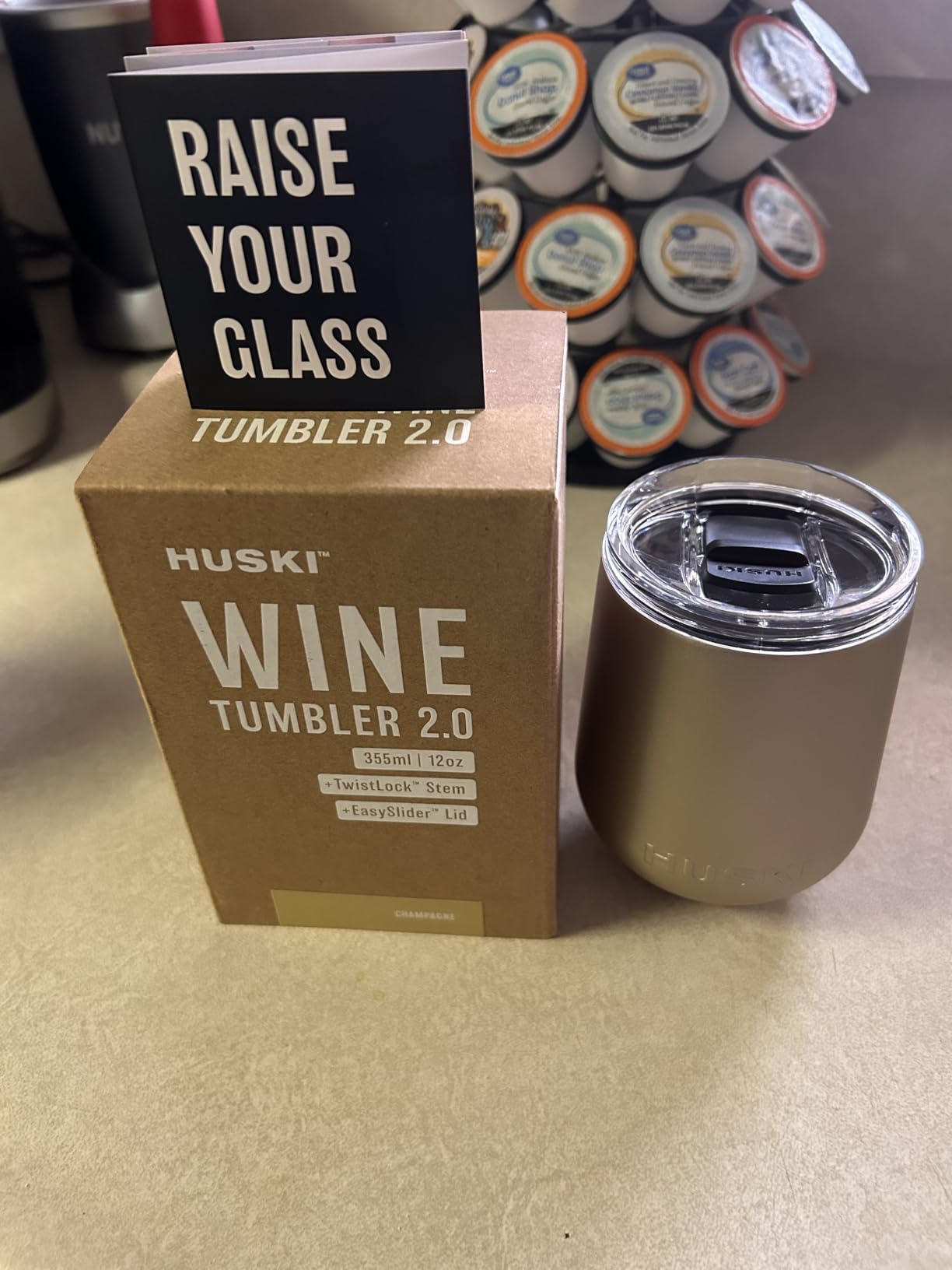 Huski Wine Tumbler 2.0 | Award-winning Design with Detachable Stem | Premium Stainless Steel Wine Glass with Lid | Triple Insulated Tumbler | 12oz customer photo 1