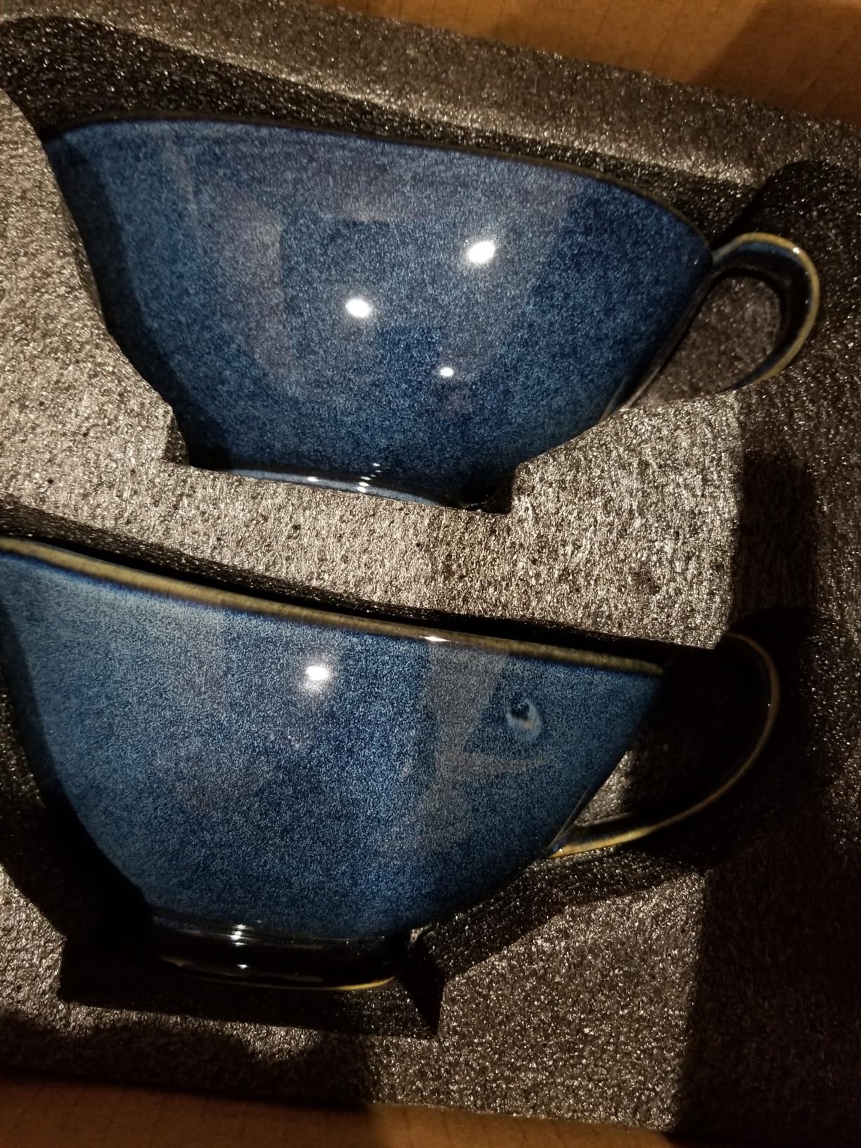 Vicrays Gravy Boat with Saucer - Large 17oz Ceramic Sauce Boat with Tray Set of 2 for Turkey Salad Dressings Creamer Milk Broth - Thanksgiving Christmas Holiday Serving Dishes - Blue customer photo 1