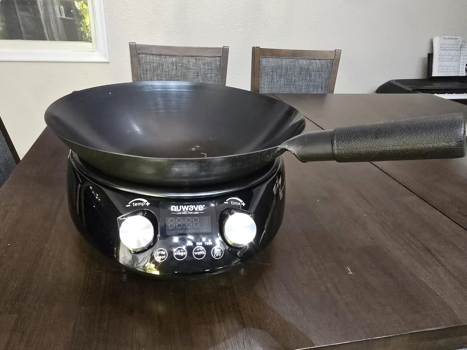 Nuwave Induction Wok, 3 Wattages 600, 900 & 1500, 100°F-575°F in 5°F | Precise Temp Controls, Infuse Complex Charred Aroma & Flavor, Authentic 14-inch Carbon Steel Wok Included, Wok Hei customer photo 2