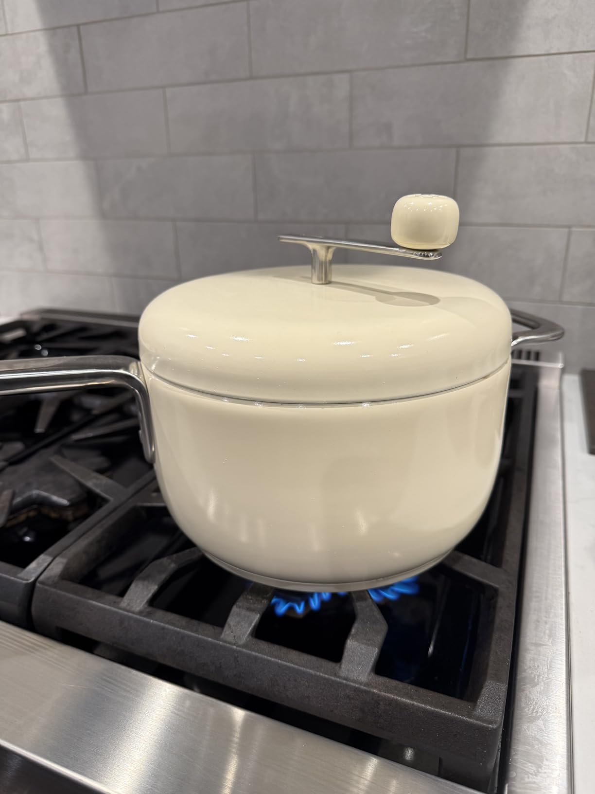 Popsmith Popcorn Popper in Butter - 6 Quart Stovetop Popcorn Machine - Stainless Steel Popcorn Maker customer photo 1