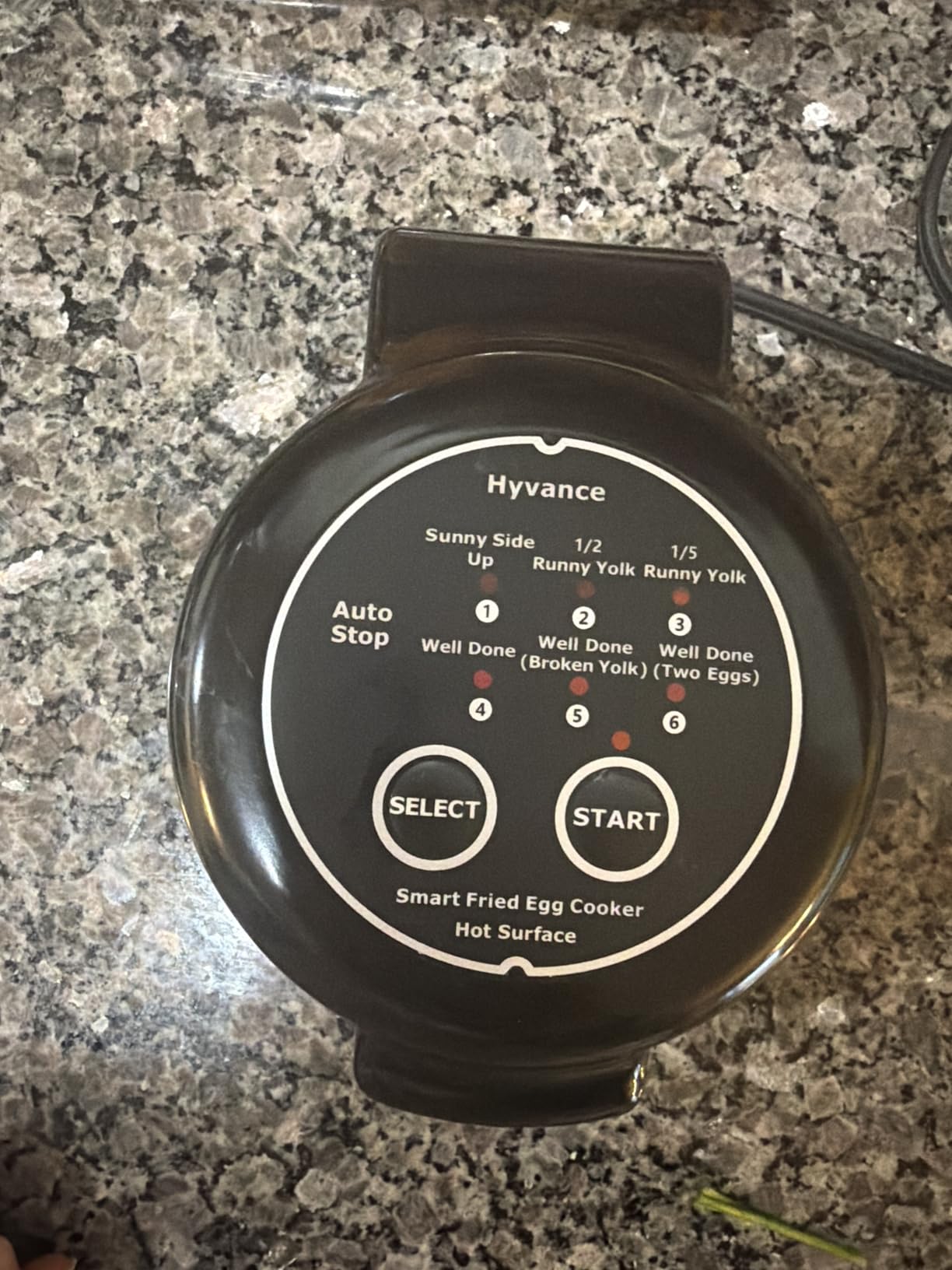 Smart Fried Egg Cooker, Automatic Fried Egg Maker for 6 Features like Sunny Side Up, Over Easy, Fully Cooked & More. Auto Power Off, Alarm, Round Shape, Non Stick Coating (Black) customer photo 2