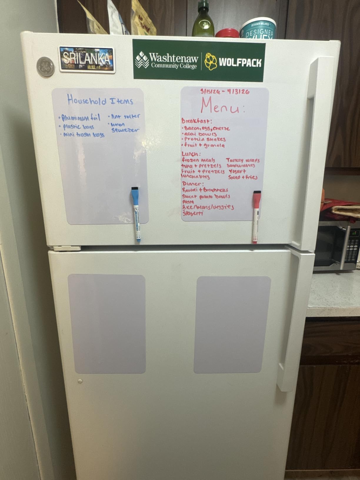 4 PACK Magnetic Dry Erase Board Sheet for Fridge, 12