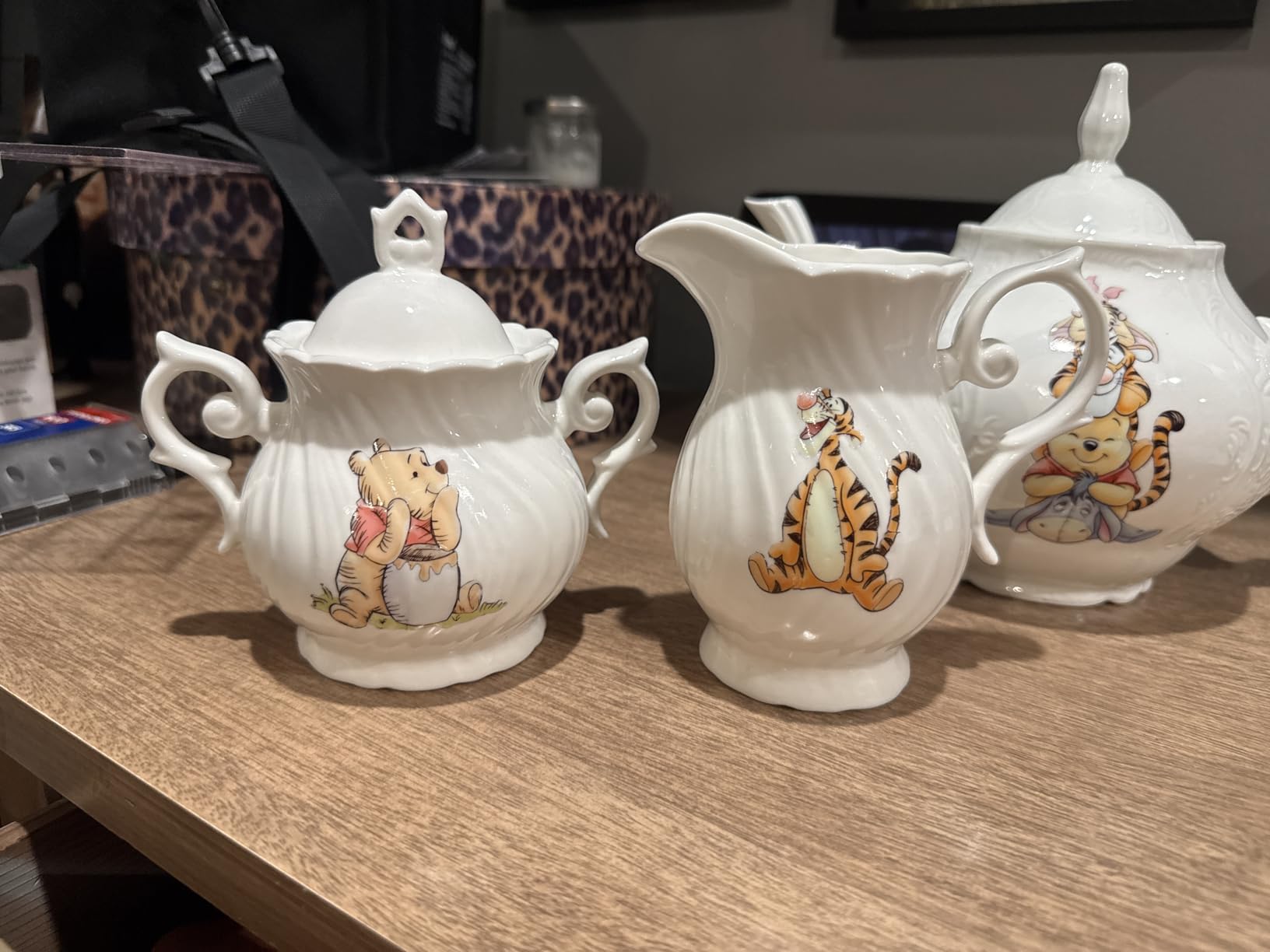 Sugar and Creamer Set Ceramic, Creamer Pitcher and Sugar Bowl with Lid, Creamer Pitcher with Handle, Sugar Cube Dish Coffee or Tea (White) customer photo 1