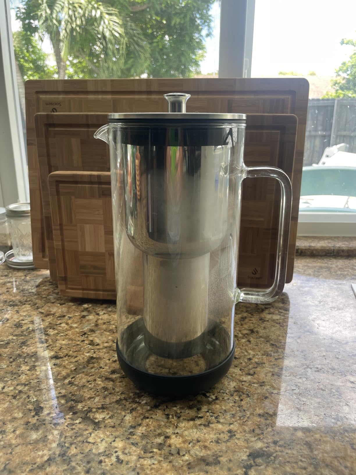 Aarke Purifier - Premium Glass and Stainless Steel Water Filter Pitcher, Refillable Filter System and Granules, 2.8L Pitcher with 1.66L Filtration Capacity customer photo 1