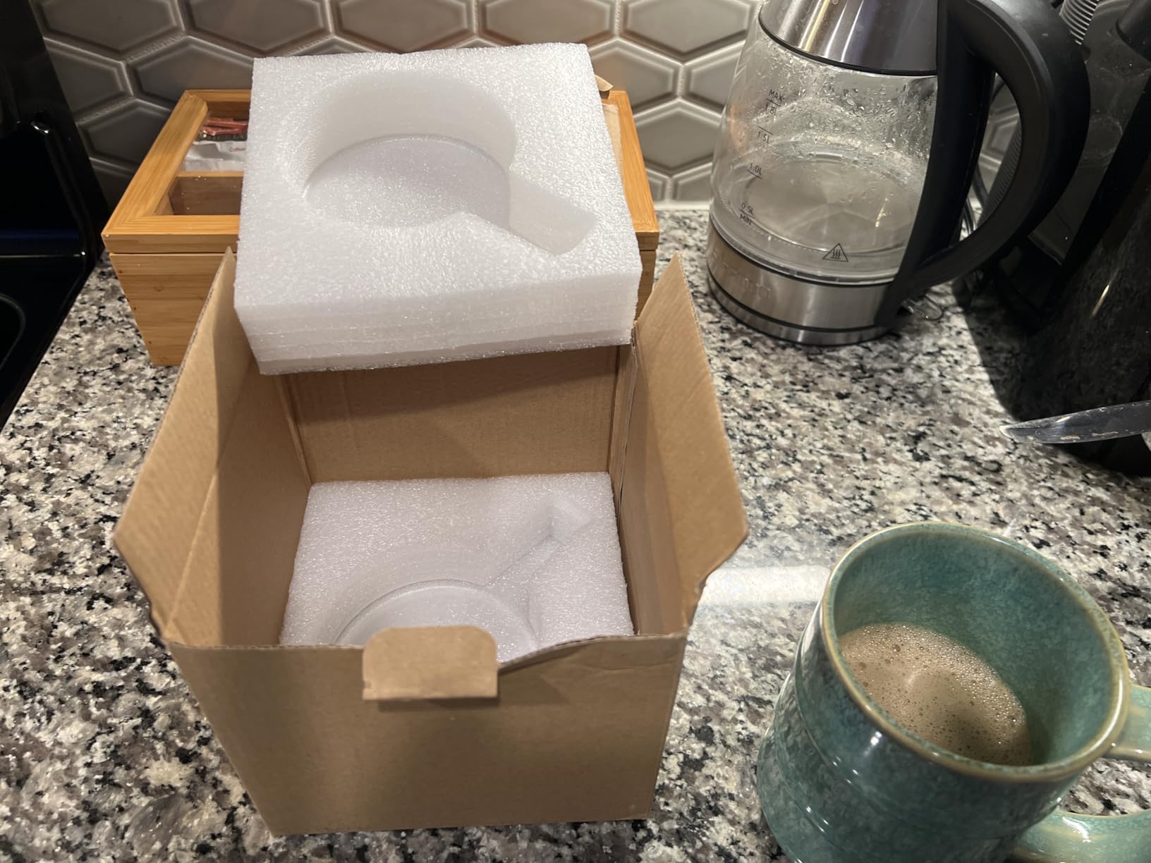 Coffee Mug, 22 oz Beer Mugs Large Ceramic Coffee Mug Tea Cups, Handmade Mug with Big Handle for Office and Home, Dishwasher and Microwave Safe (Rock Green) customer photo 1