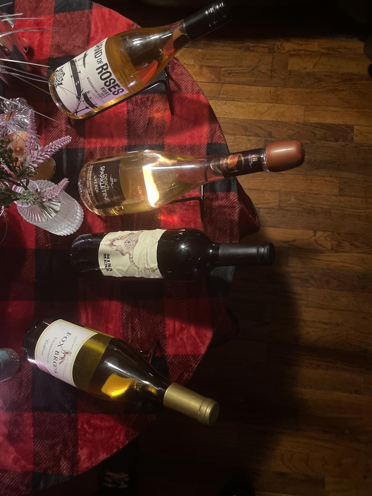 TONLEA Countertop Wine Rack, 2 Pcs Wine Bottle Holder, Metal Small Wine Rack, Tabletop Wine Storage Stand for Cabinet, Pantry, Bar, Black customer photo 1