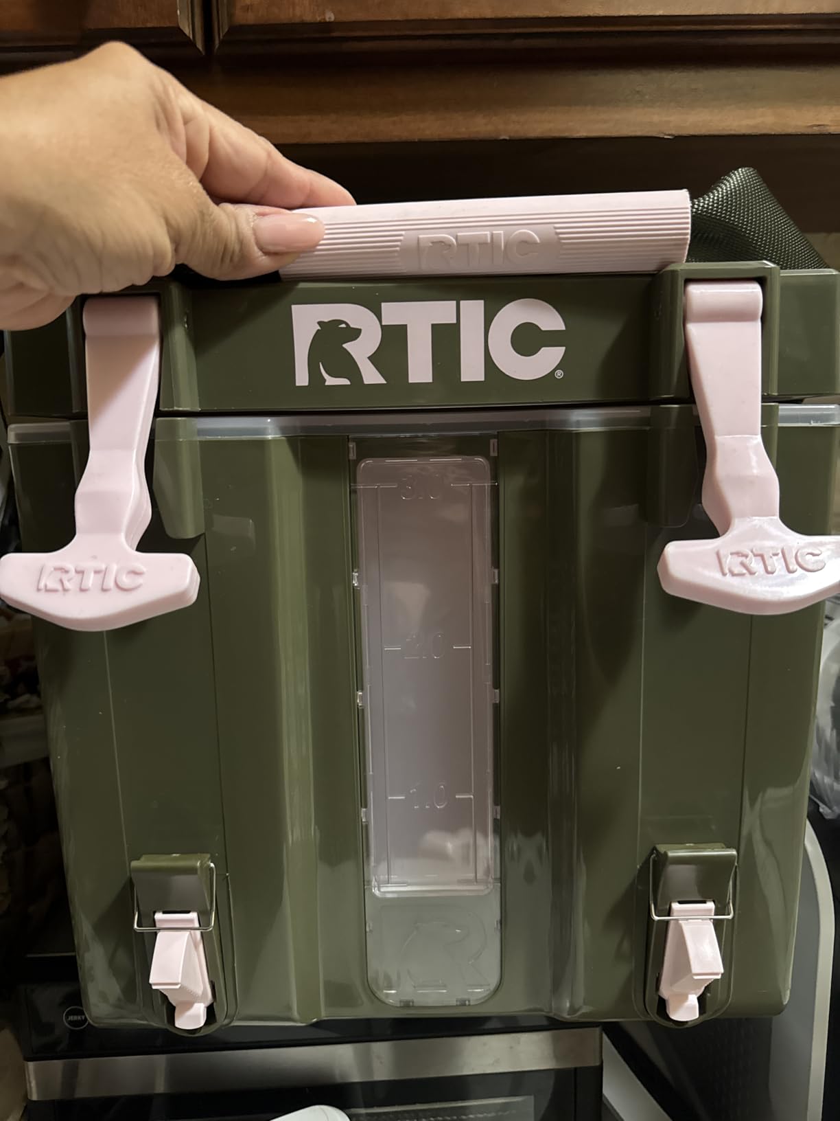 RTIC Halftime Water Cooler Portable Carrier Container, Drink Beverage Dispenser, Stackable with 2 Taps, Bottleless, BPA-Free, for Sports, Camping, BBQ, Parties, Picnic, & More, Dusty Lilac customer photo 2