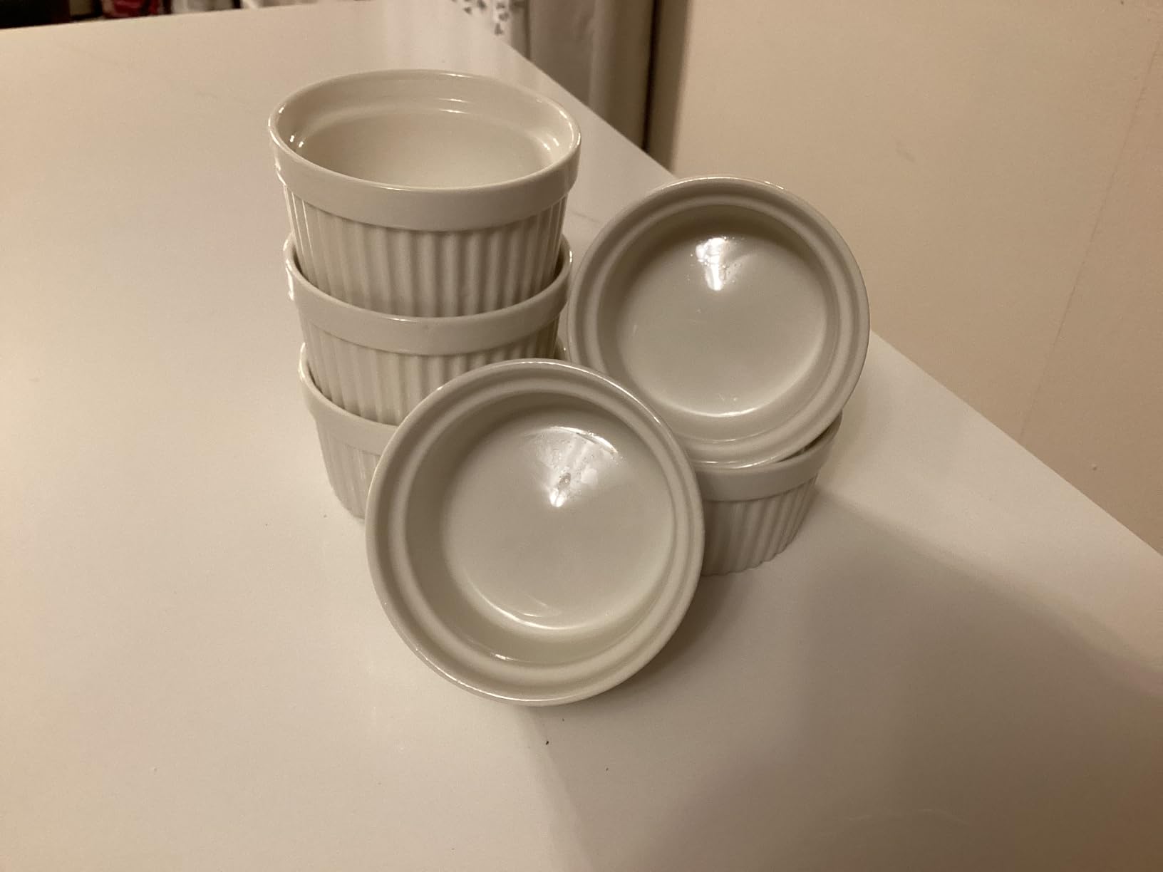 MALACASA Ramekins 6 oz Oven Safe, Porcelain Creme Brulee Ramekins Pudding Custard Cups Small Ceramic Souffle Dishes Ramakan Ramiken Ramicans Baking Bowls Set of 6, White, Series RAMEKIN-DISH customer photo 2