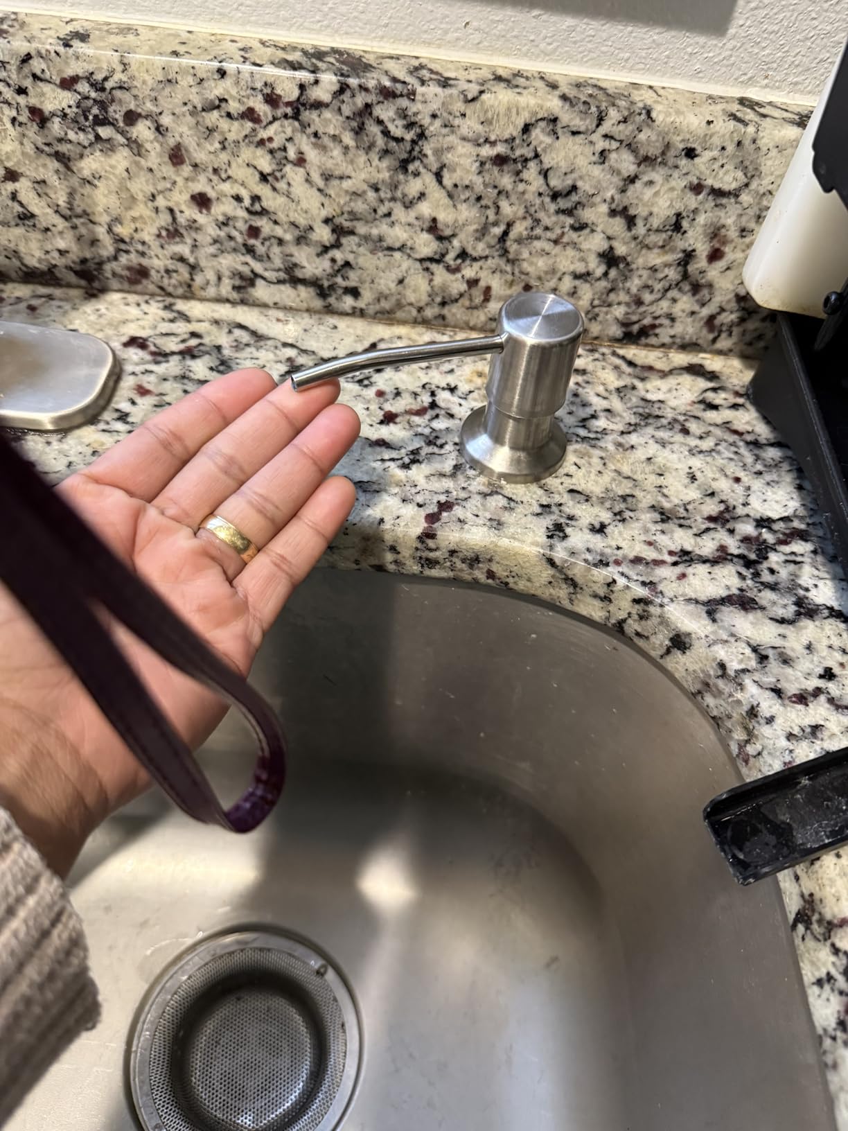 Soap Dispenser for Kitchen Sink, Built in Sink Soap Dispenser (Brushed Nickel), Countertop Dish Soap Dispenser Stainless Steel Pump with 47