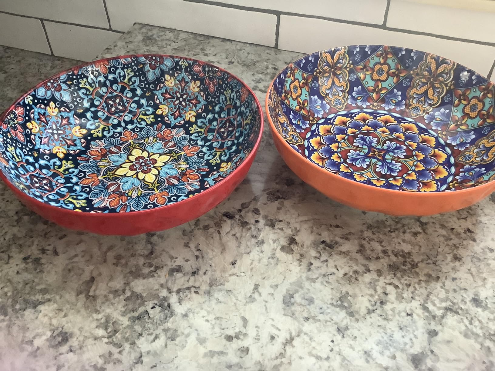 vancasso Large Serving Bowls, 78 Oz Extra Large Salad Bowls Set of 2, Bohemian Decorative Bowls for Salad, Fruit, Pasta and Dinner customer photo 2
