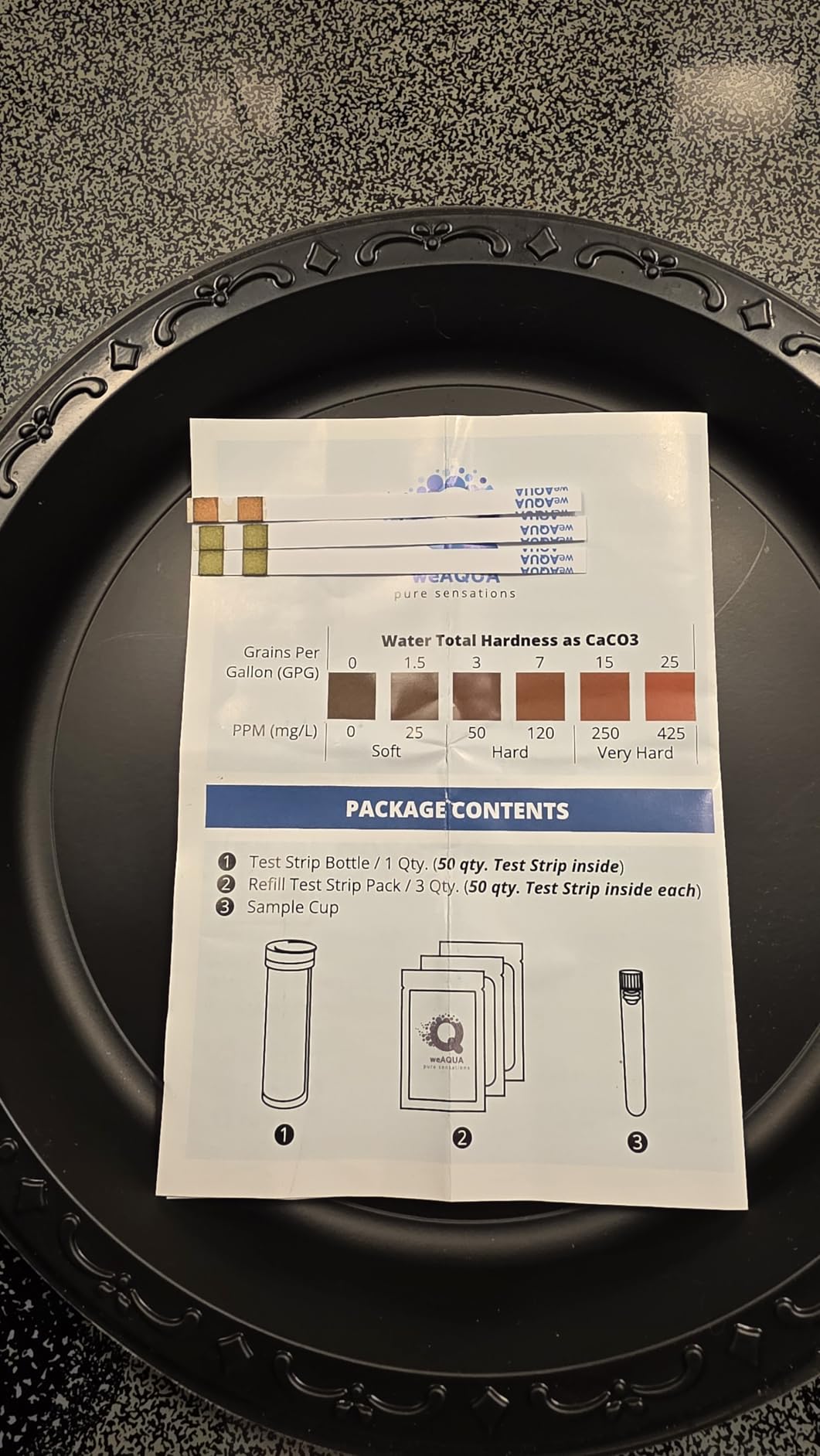 WeAQUA DoubleCheck Water Hardness Test Kit 200 Strips with Sample Cup - Hard Water Testing Strips (0-25 gpg / 0-425 ppm) customer photo 1