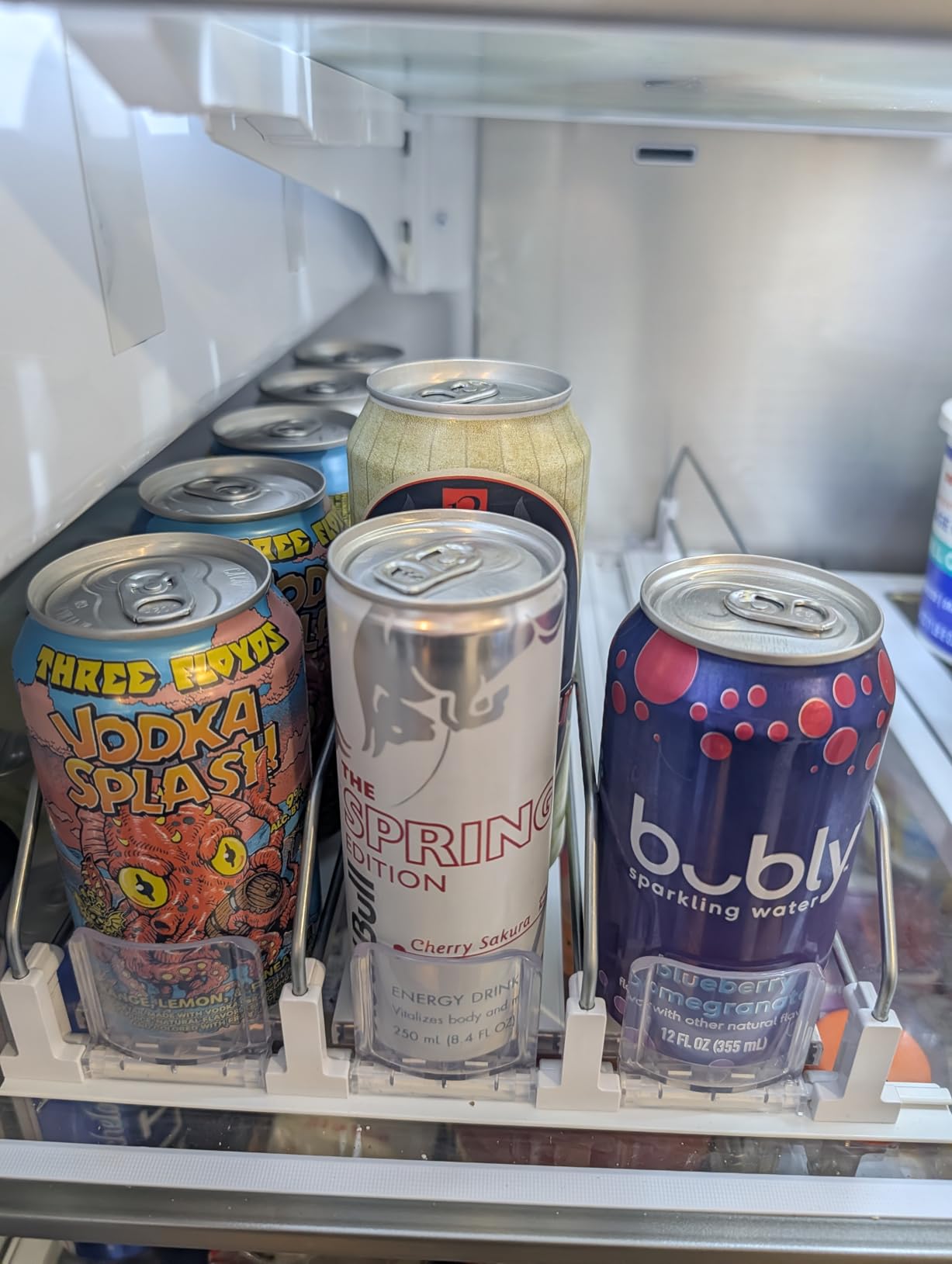 Drink Organizer for Fridge,Self Pushing Fridge Drink Organizer,Automatic Drink Dispenser for Fridge-Holds up to 25 Cans customer photo 1