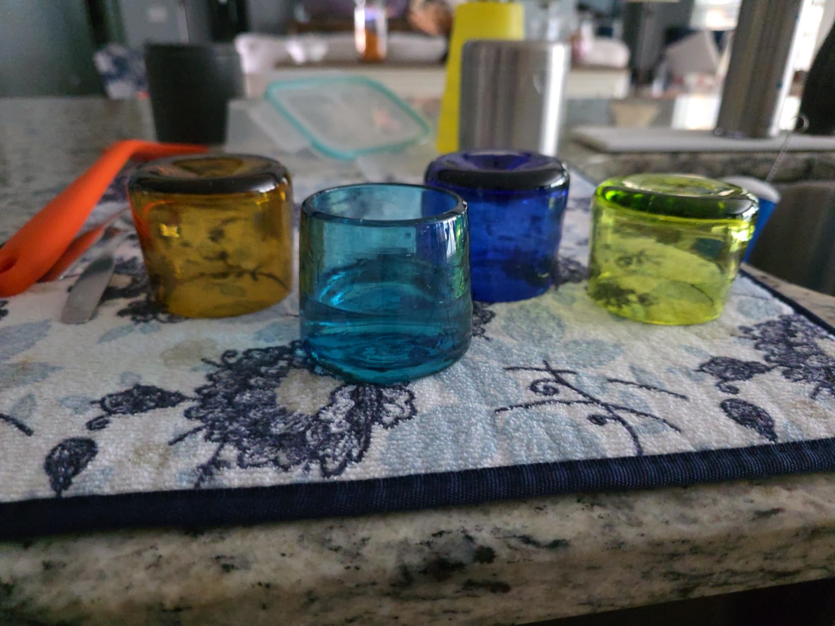 Mezcal & Tequila Sipping Glasses - Set of Four | Artisan Hand Blown Glass from Mexico | Handmade Copitas - Mezcal & Tequila Gift Set | Taste of Mexico in Every Sip customer photo 1
