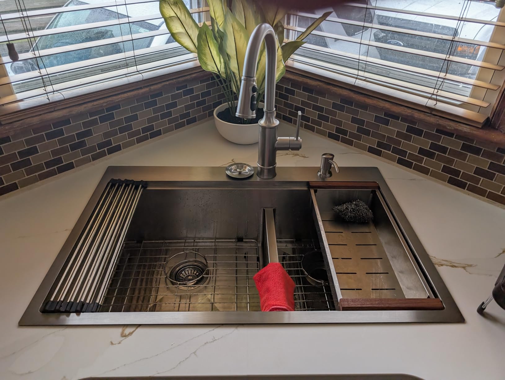 Lordear 33 Inch Drop in Kitchen Sink Double Bowl Kitchen Sinks 16 Gauge 304 Stainless Steel 50/50 Topmount Double Basin Sink customer photo 2