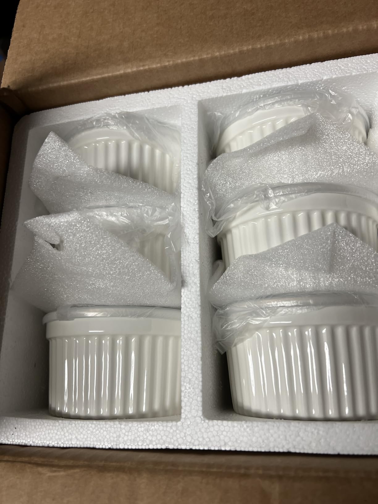 vancasso 8 oz Ramekins with Lid, Porcelain Creme Brulee Souffle Dishes, White Pudding Custard Cups Ramiken for Baking, Dishwasher and Oven Safe, Set of 6 customer photo 2