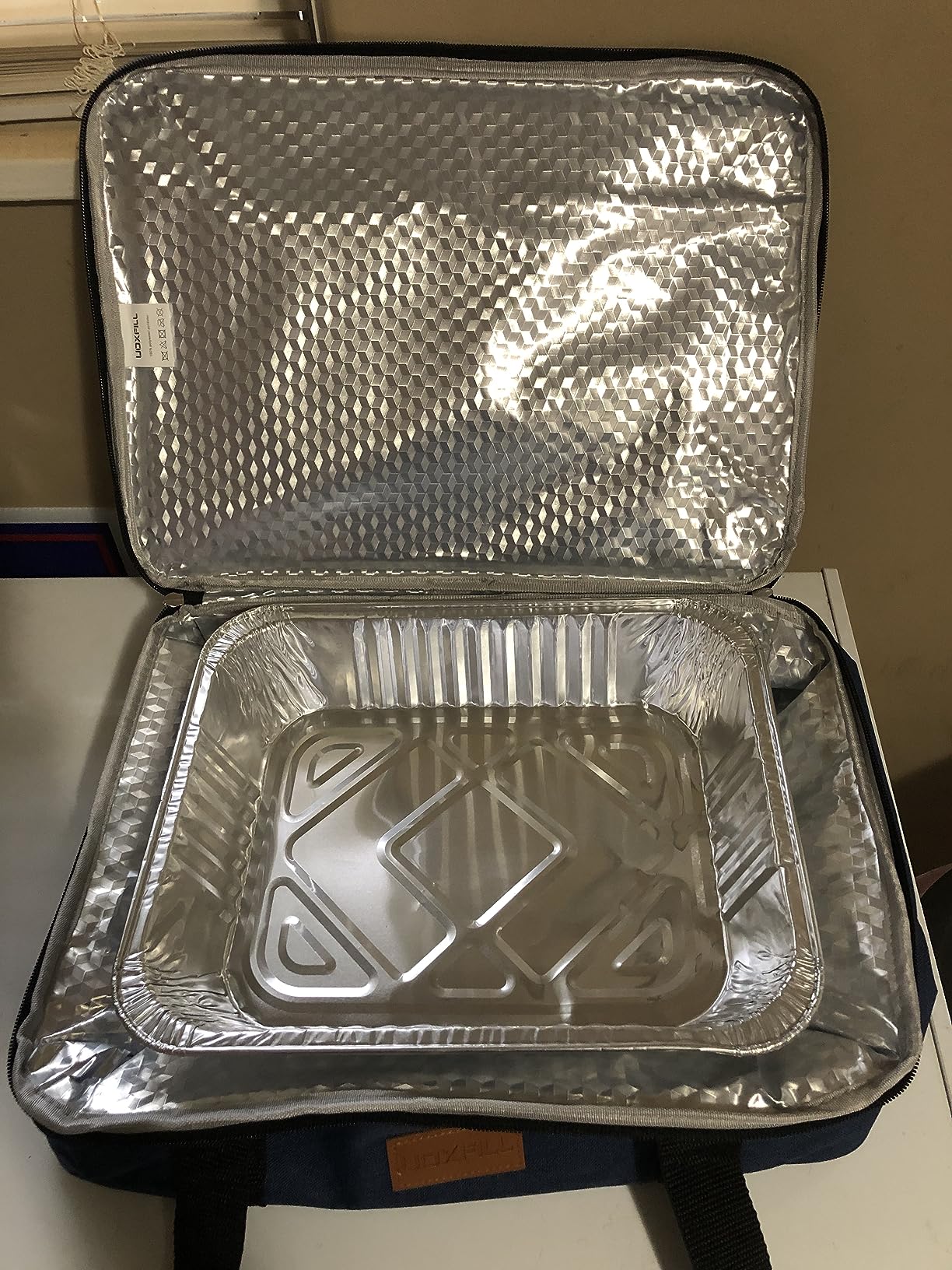 Round Food Warmer Electric Casserole Carrier - Large Heated Lunch Bag for Car Truck, 12V/24V/110V, Thermos for hot food for Potluck Cookouts Parties Picnic,Pie Carrier Bag customer photo 1