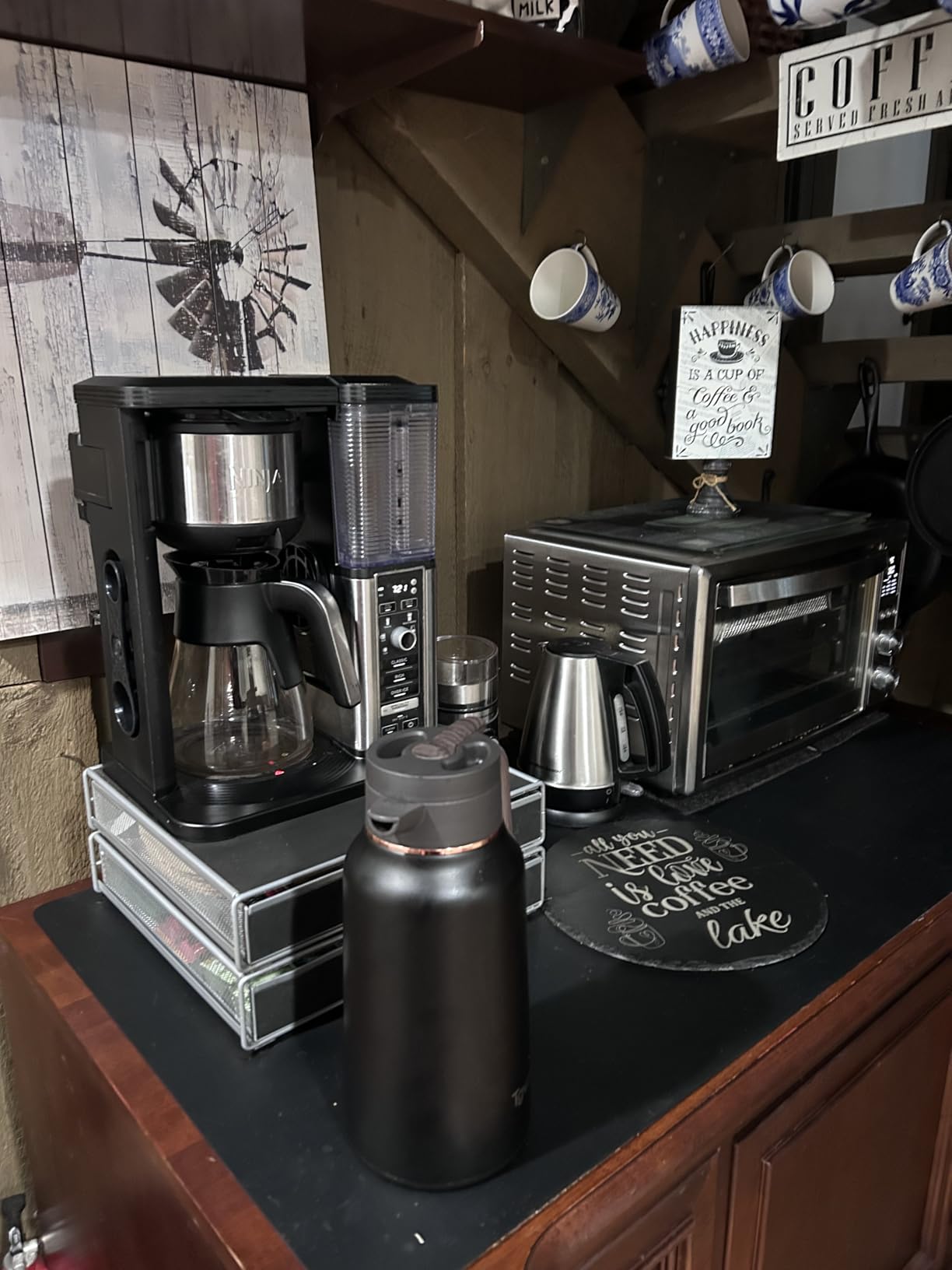 Thermal Coffee Carafe 70 oz - 12 Hour Hot Stainless Steel Carafes for Hot Liquids-Insulated Coffee Carafes For Keeping Hot/Cold Coffee, Tea, Water, Milk, Creamer Dispenser for Coffee Bar(Black) customer photo 1