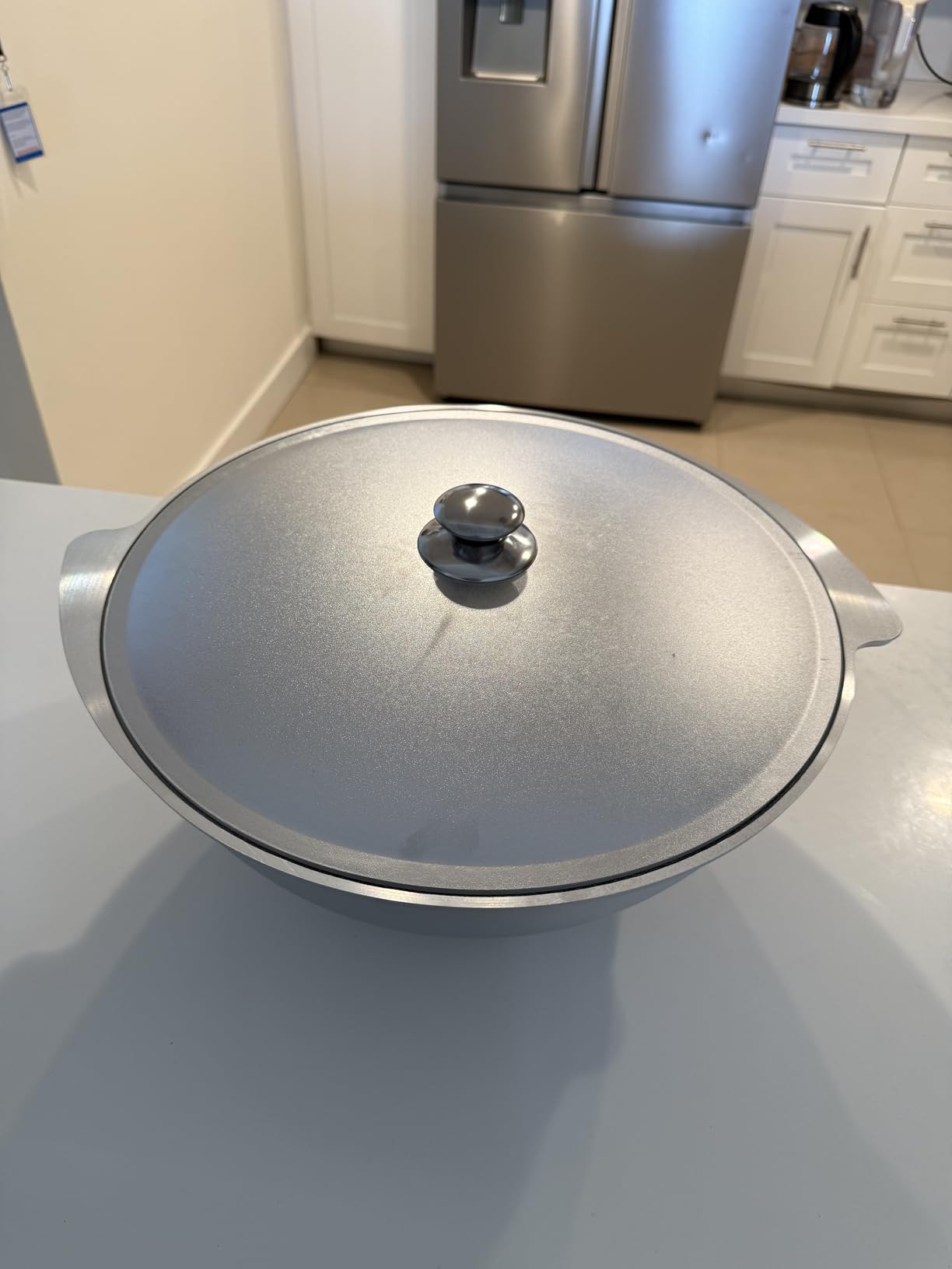 Cast Aluminum Asian Cauldron with Lid Aluminum Kazan, Dutch Oven Pot, Camping Cookware Kitchen Pot, Oven Safe Caldero, Gray ((15 L)) customer photo 2