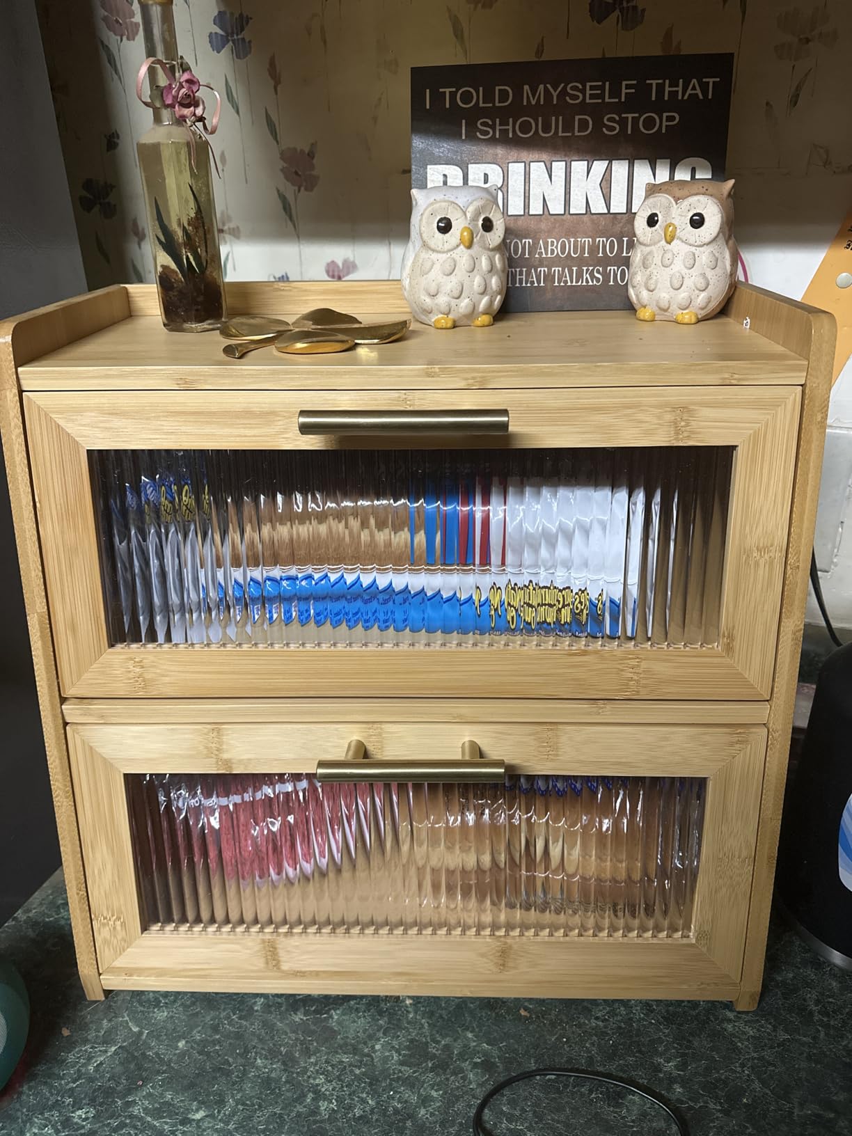 Extra Large Bamboo Bread Box for Kitchen Countertop, Wooden Dual-Layer Breadbox Provides Double the Storage Space, Holds Multiple Loaves, Durable & Beautiful with Frosted Acrylic Panels customer photo 2