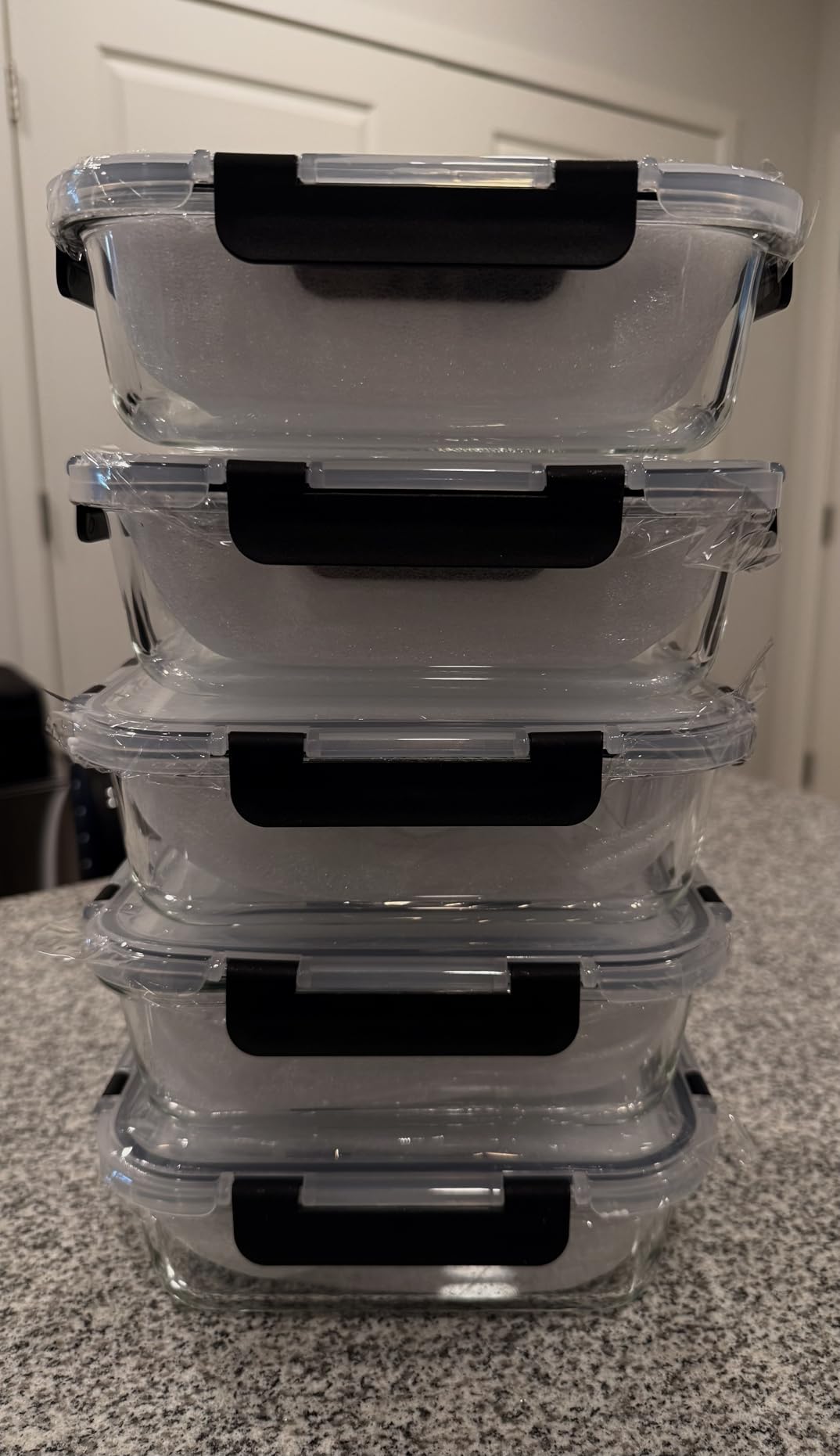 HOMBERKING 10 Pack Borosilicate Glass Meal Prep Containers with Locking Lids, Glass Food Storage Containers Set, Airtight Lunch Bento Boxes, BPA-Free & Leak Proof, 36oz & 14oz, Freezer, Oven Safe customer photo 2