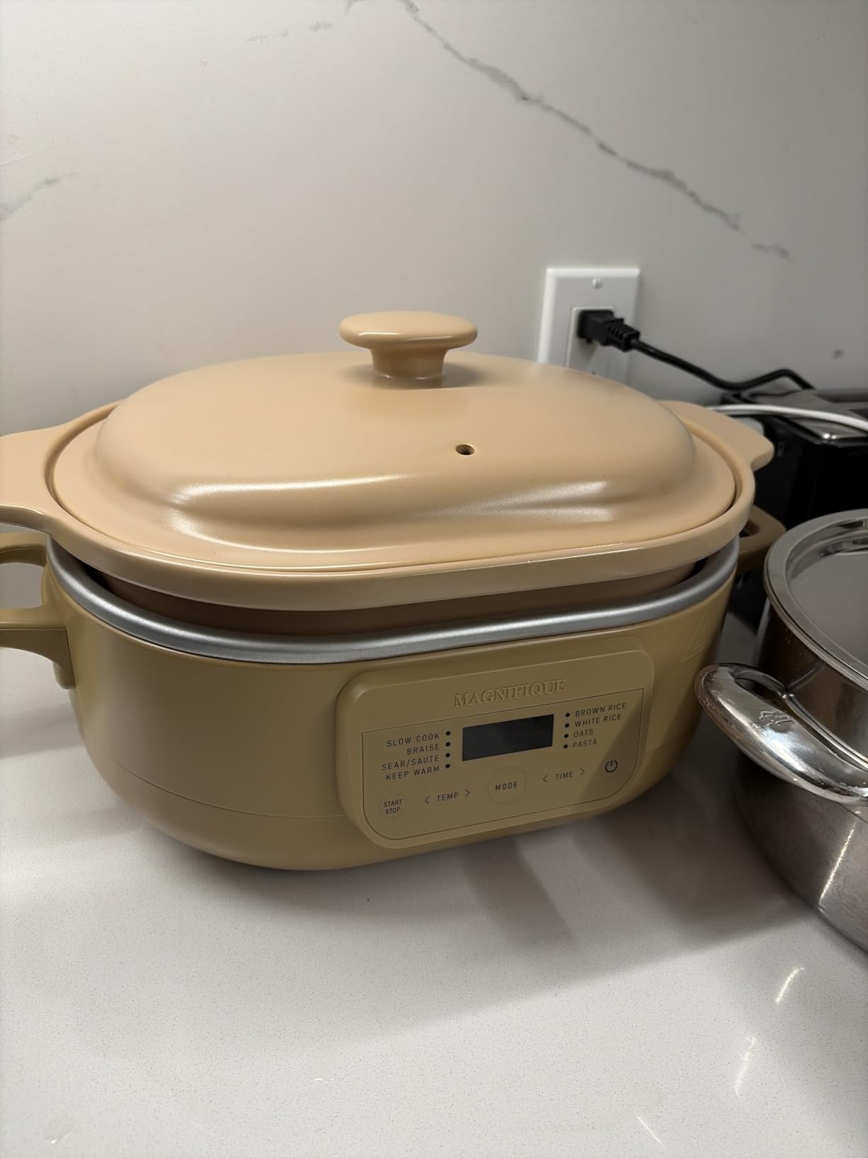 MAGNIFIQUE 4 Quart Programmable Casserole Slow Cooker, 8-in-1 Multi Cooker with Removable Non-Toxic Stoneware Crock, Claypot Slow Cooker customer photo 2
