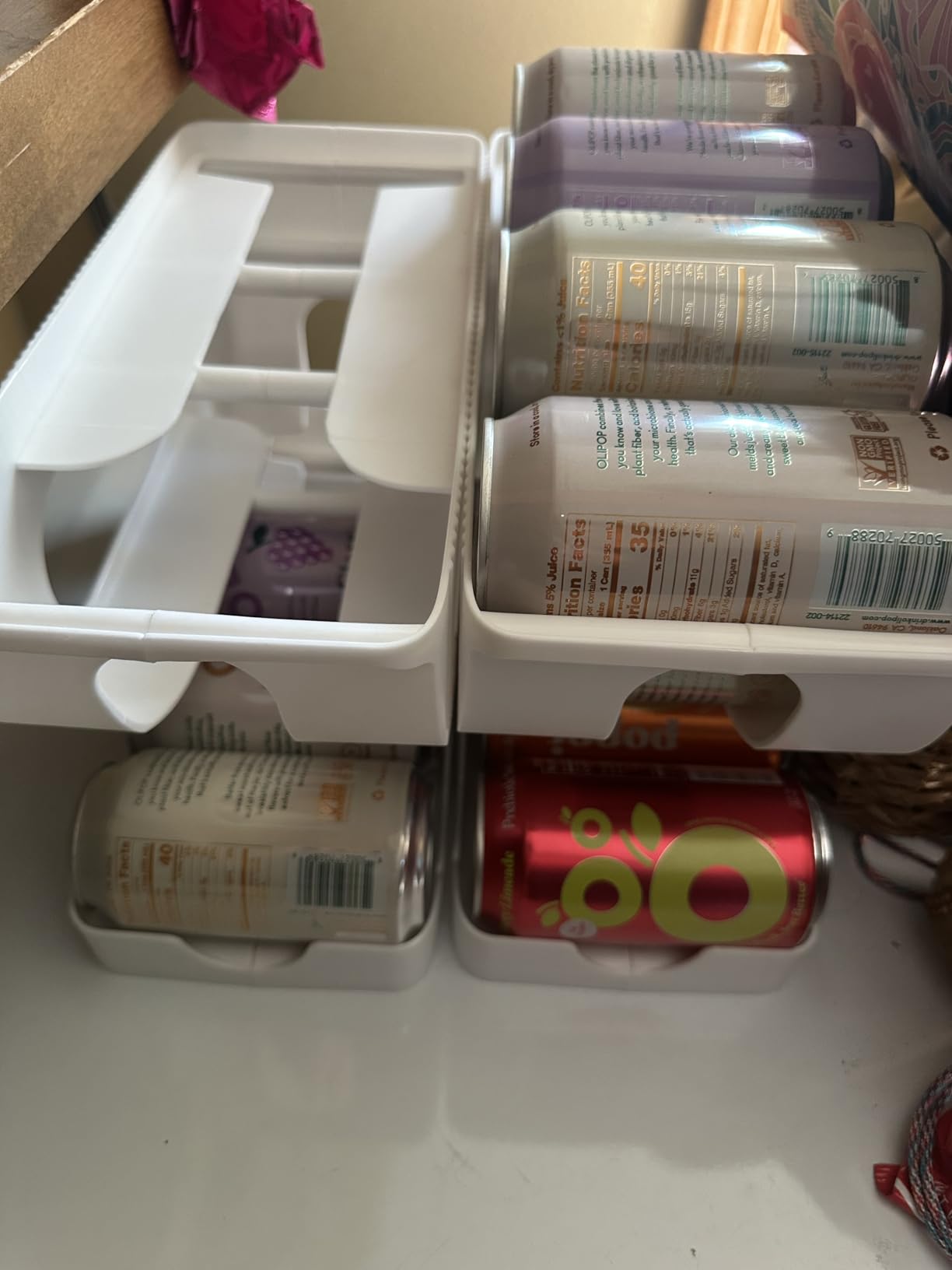 Sotfamily Soda Can Organizer for Pantry/Fridge, Automatic Rolling Pop Can Dispenser for 24 Standard Cans customer photo 2