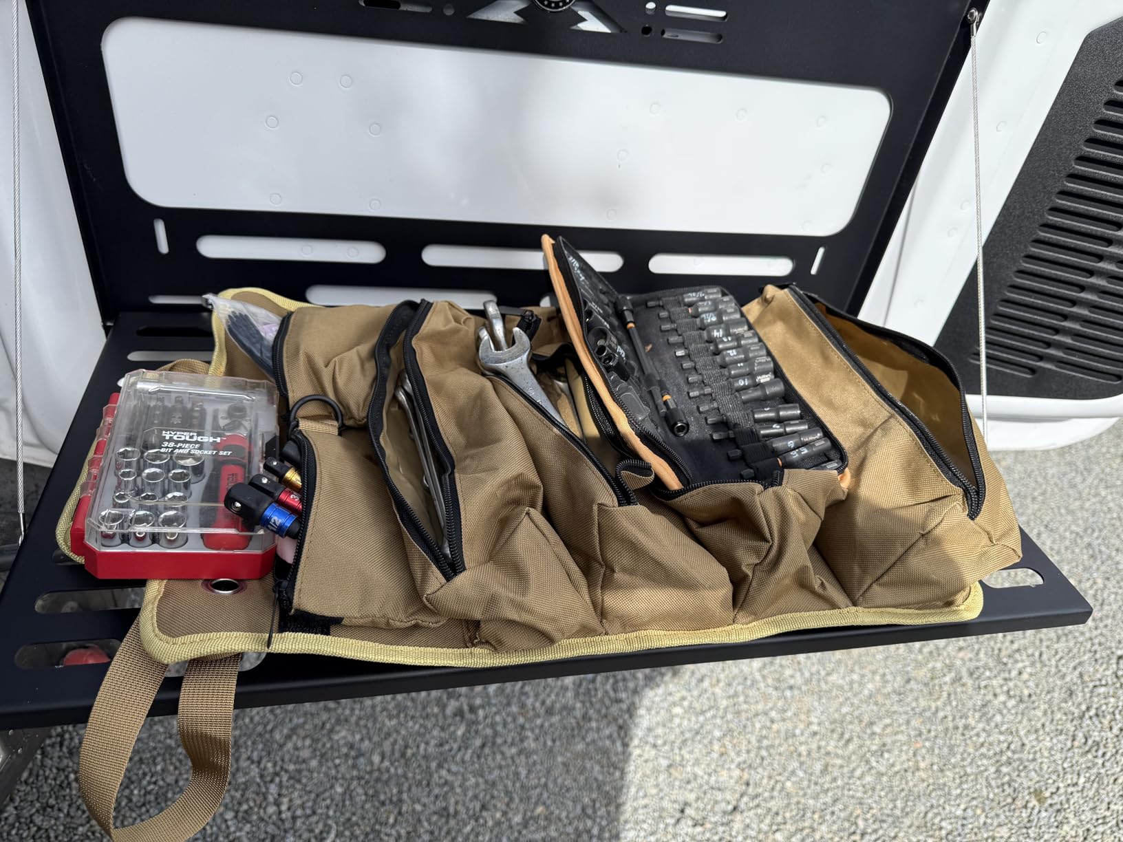 Roll Up Tool Bag, Heavy Duty Tool Organizer with 2 Detachable Pouches, Father's Day Gifts for Dad, Durable Tool Storage for Men Women, Perfect for Husband, Handyman, RV Owners, Dad Birthday, Khaki customer photo 1