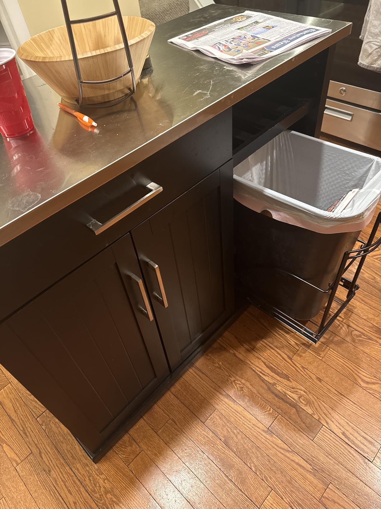 Under Sink Trash Can Pull Out 7-13Gal 50Qt Black, Under Cabinet Trash Bin Pull Out Kit 13