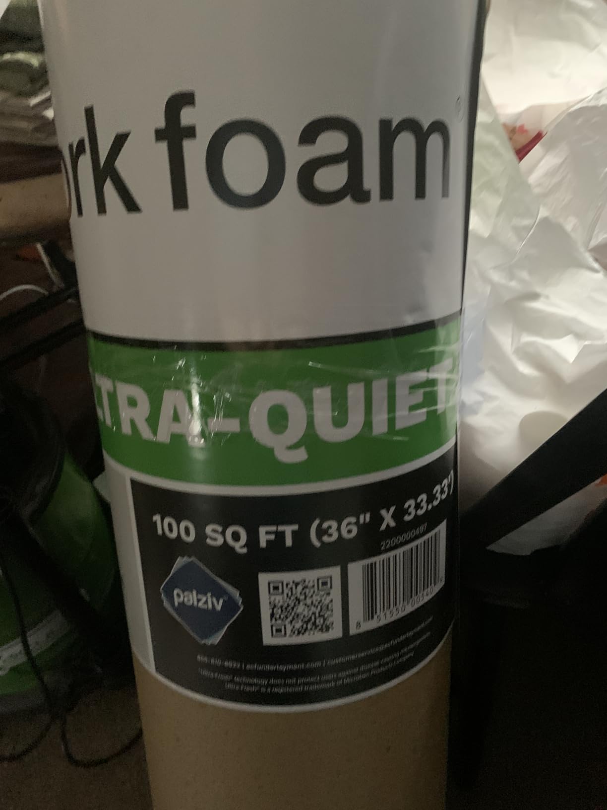 Floor Underlayment - Floor Padding for Vinyl Plank Flooring, LVP Flooring, Hardwood Flooring, Insulation Roll for Flooring Planks - 250Sq Ft customer photo 2