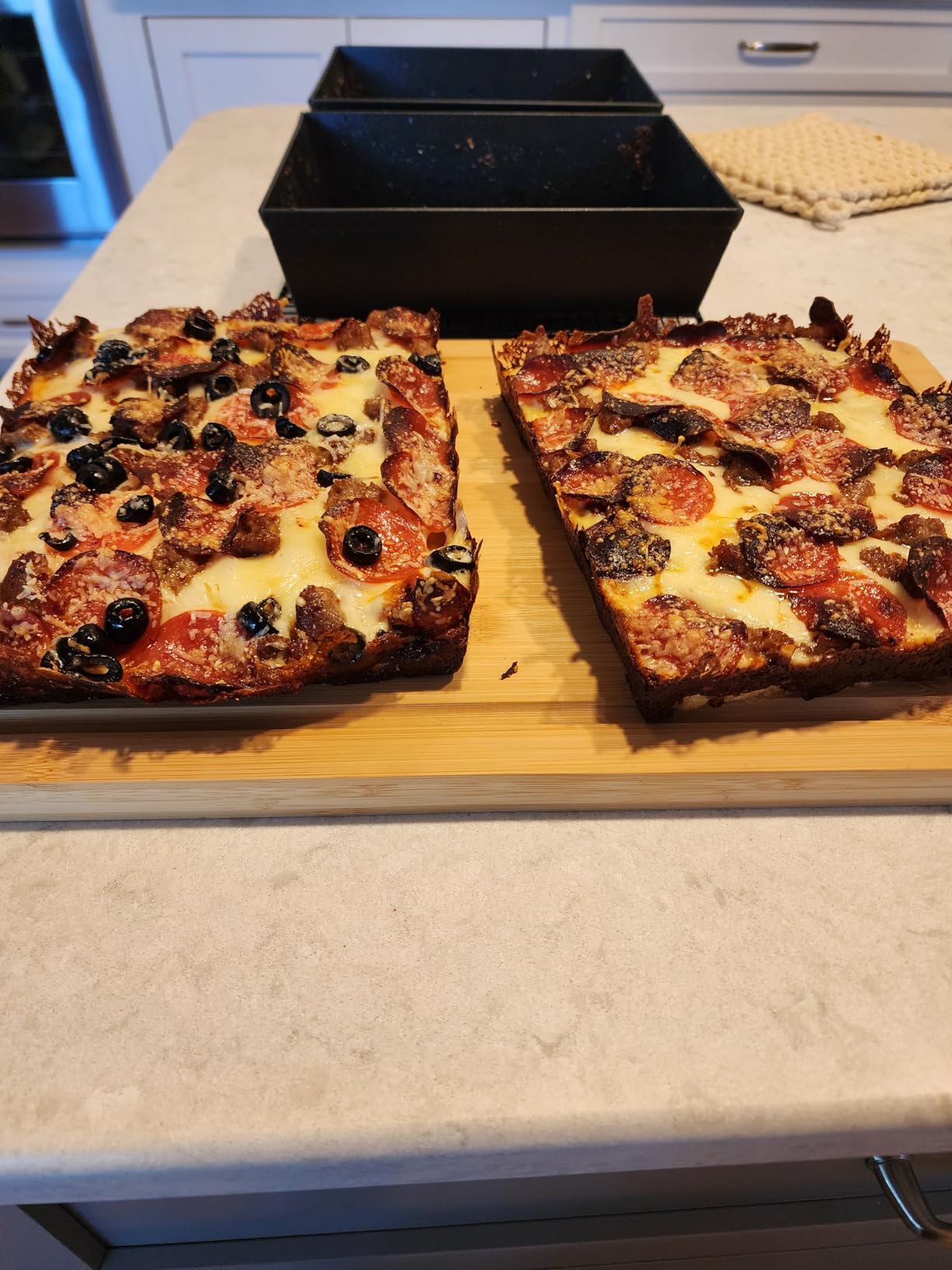 Stock Your Home 8x10 Detroit Style Pizza Pan - Non-Stick Deep Dish Aluminum Pan for Focaccia, Sicilian Bread, Brownies & Chicago-Style Pizza customer photo 1