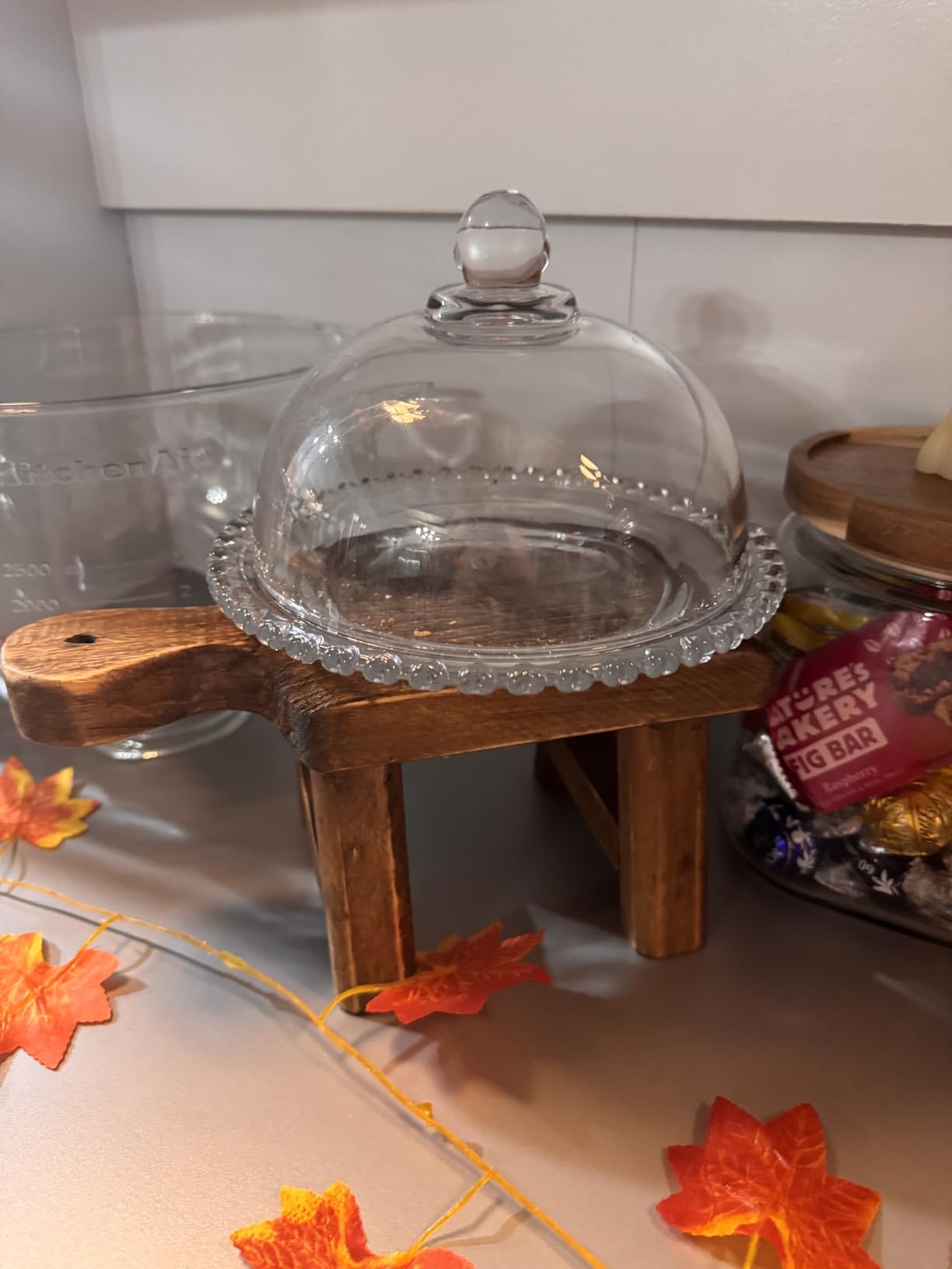 kanpura 7'' Clear Glass Cake Stand with Lid Crystal Cake Holder Covered Versatile Glass Dome customer photo 1