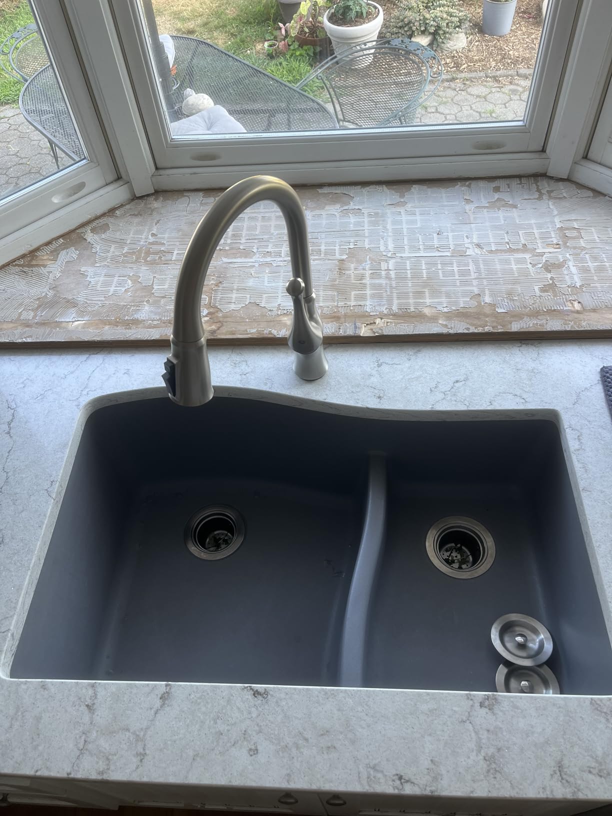 KRAUS Forteza 33-inch Granite Drop In/Undermount 60/40 Double Bowl White Kitchen Sink customer photo 2