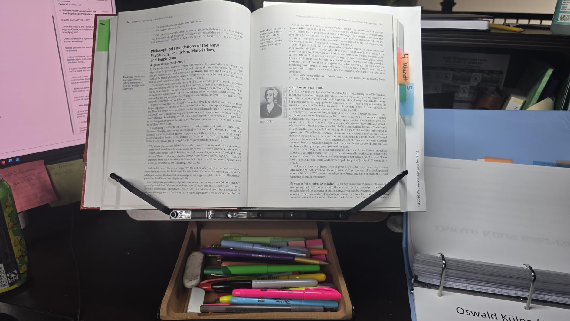 Book Stand with Storage, Book Holder for Reading Hands Free, Wooden Cookbook Stand for Kitchen Counter, Adjustable Reading Stand for Desk, Recipe Stand, Book Prop for Book Lovers customer photo 2