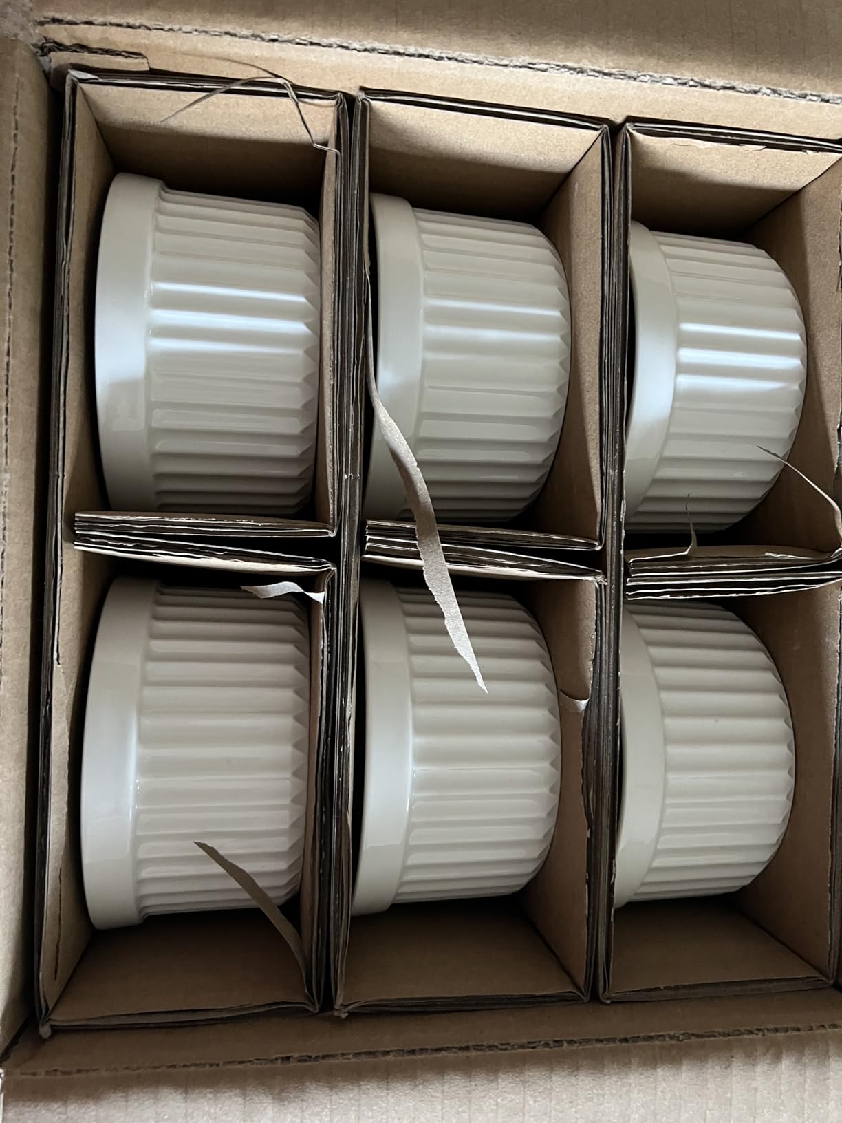 LE TAUCI Ramekins 6 OZ, Ceramic Souffle Dishes, Oven Safe Custard Cups for Baking, Creme Brulee, Pudding, Dessert, Microwave & Dishwasher Safe, Set of 6, White customer photo 2