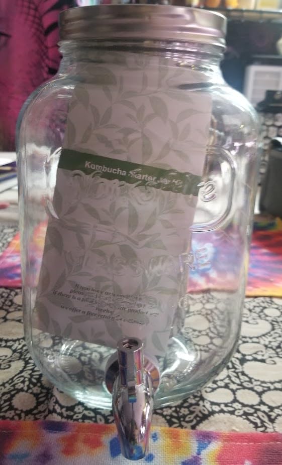 1 Gallon Kombucha Starter Kit, Glass Kombucha Jar with Spigot and Stainless Steel Mesh Filter Fermentation Kit for Home Brewed Kombucha customer photo 2