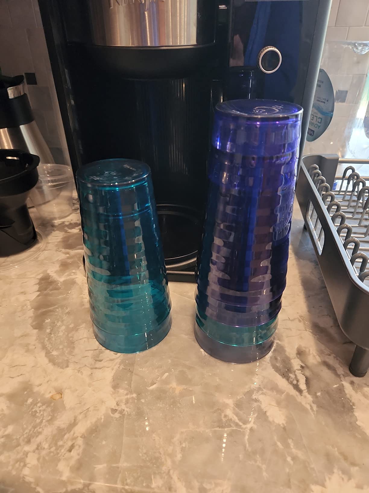 US Acrylic Splash [Set of 16] 18 ounce Plastic Stackable Water Tumblers in Jewel Tone Colors Value Set of Drinking Cups, Reusable, BPA-free, Made in the USA, Top-rack Dishwasher Safe customer photo 1