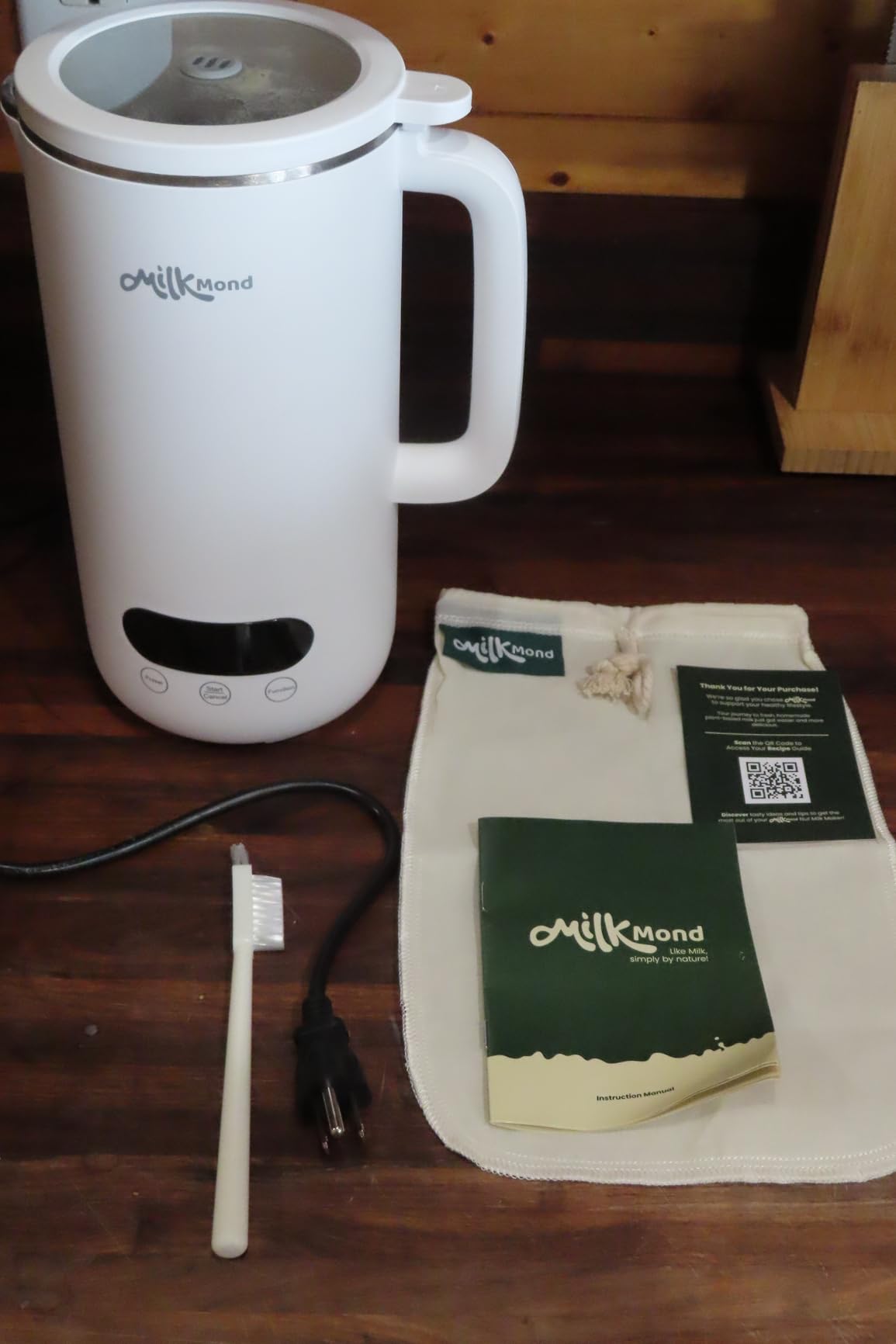 8-in-1 Nut Milk Maker Machine, Creamy Almond Milk, Oat Milk, Soy Milk, Soup Maker & Smoothies | 10 Stainless Steel Blades, Auto-Clean, Boil Water/Keep Warm | 12-Hour Delay Start, 32 oz customer photo 2