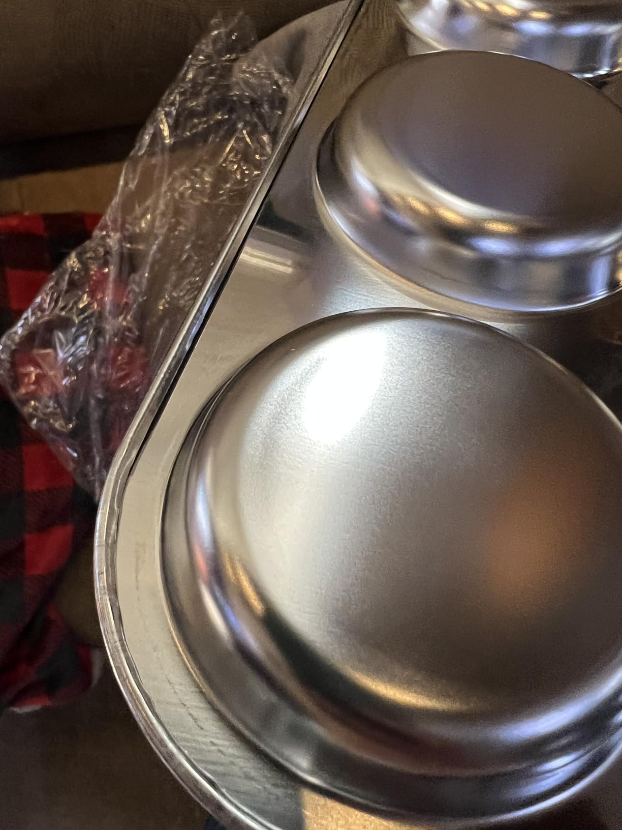 E-far Muffin Top Pan Set of 2, Stainless Steel 6-Cavity Shallow Cupcake Pan for Baking Whoopie Pie, Yorkshire Pudding, Eggs, Cornbread, Drop Cookies, Non-toxic & Standard Size, Oven & Dishwasher Safe customer photo 2