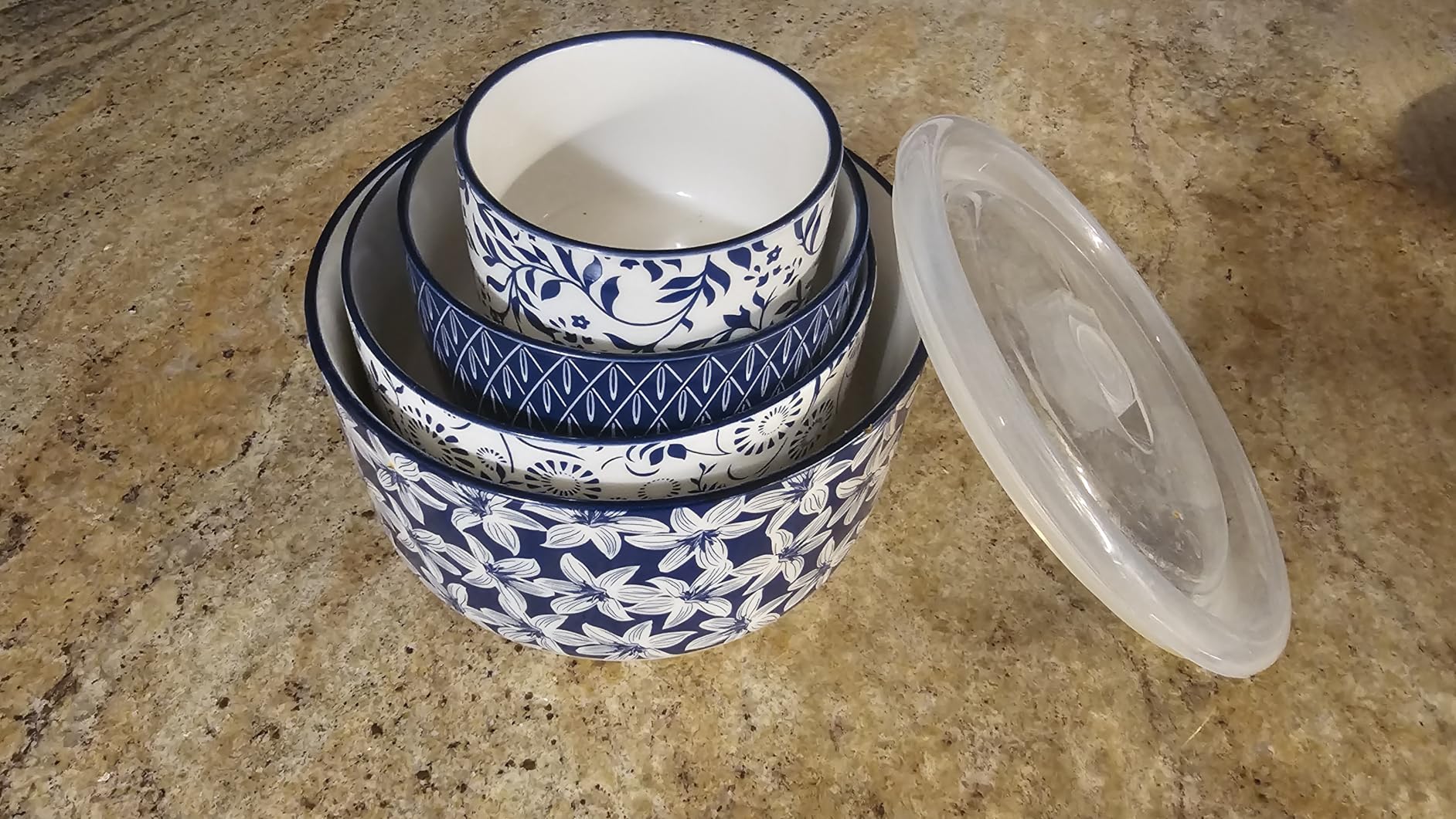 vancasso Ceramic Nesting Bowls with Lids Set of 4, Serving Bowls for Food Storage, Prep Bowl, Ceramic Bowl for Kitchen, Microwave & Dishwasher Safe, 60+36+20+10 Oz, Series SELENE customer photo 2