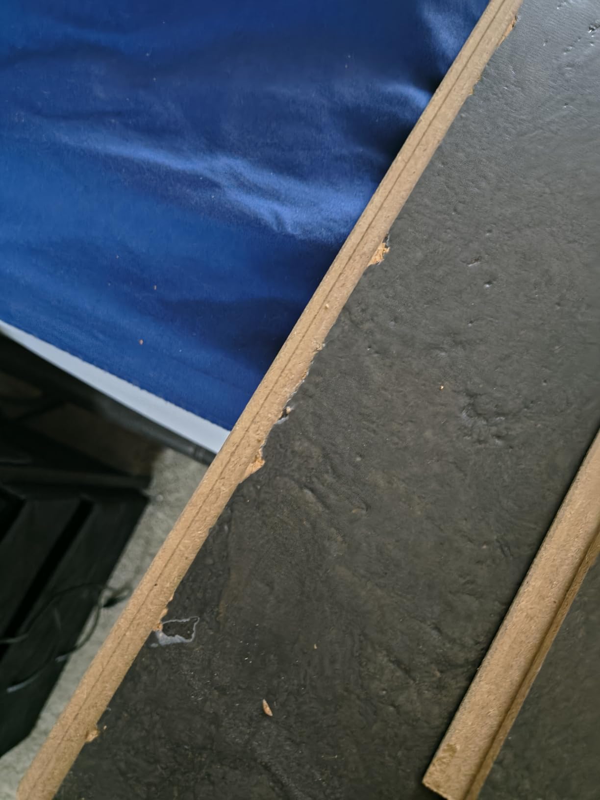 Dark Brown Cork Flooring Concrete Midnight - Floating Floor Tiles - Natural Stone Aesthetic with Thermal & Acoustic Insulation customer photo 2