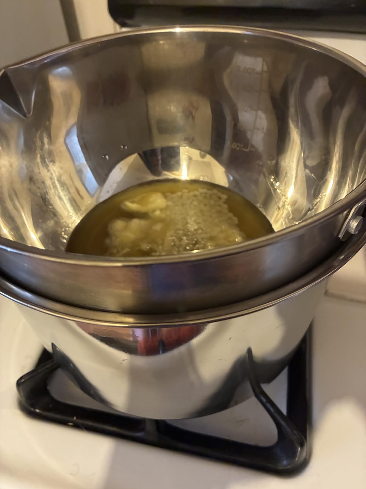Large Double Boiler Pot Set,3500ML/3.1QT Mixing Bowl for Chocolate Melting, 5000ML/ 4.5QT 304 Stainless Steel Pot With Silicone Spatula for Melting Chocolate, Candy, Candle, Soap, Wax customer photo 1